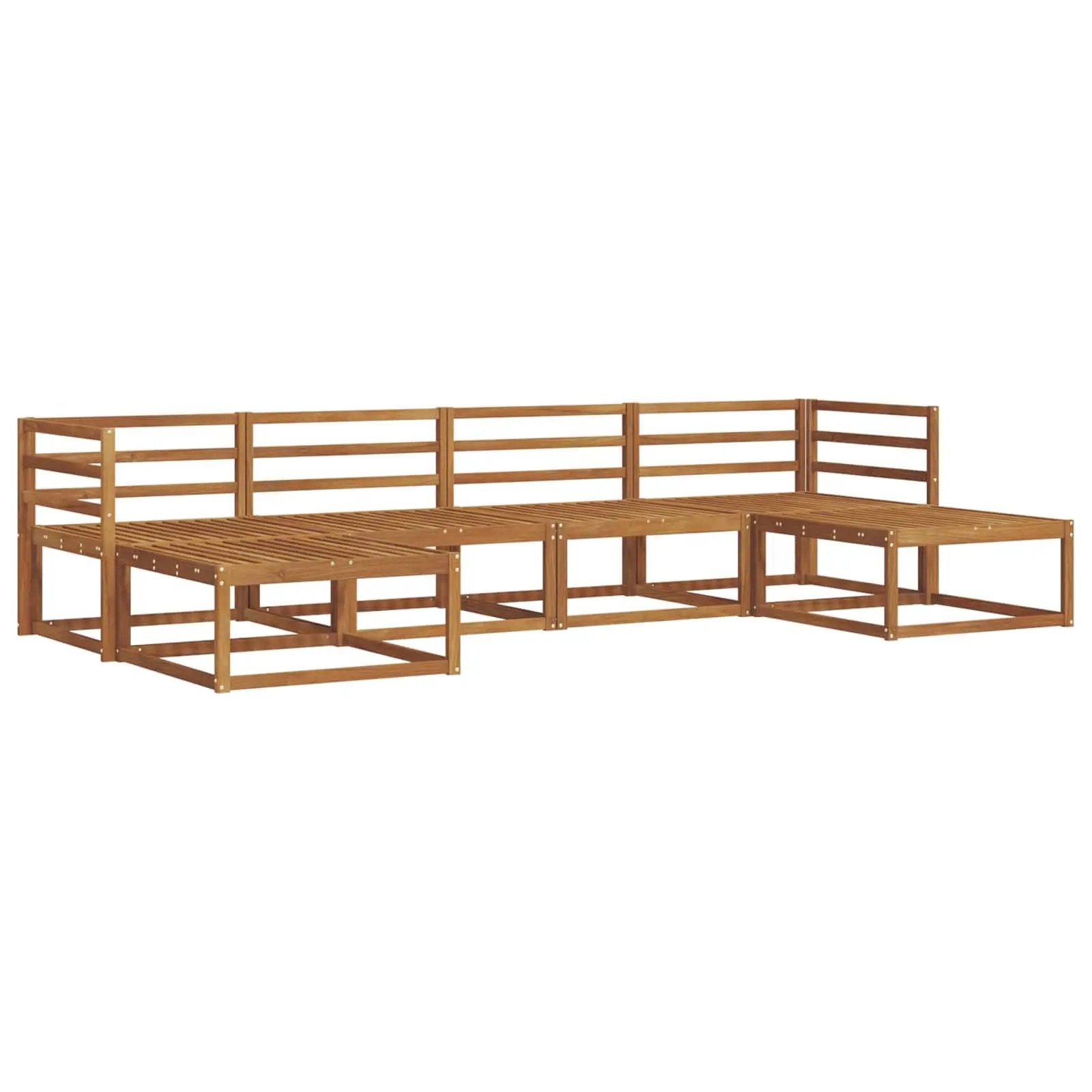 vidaXL vidaXL Outdoor Sofa Set 6 pcs Natural Solid Acacia Wood - Garden Sofa Sets