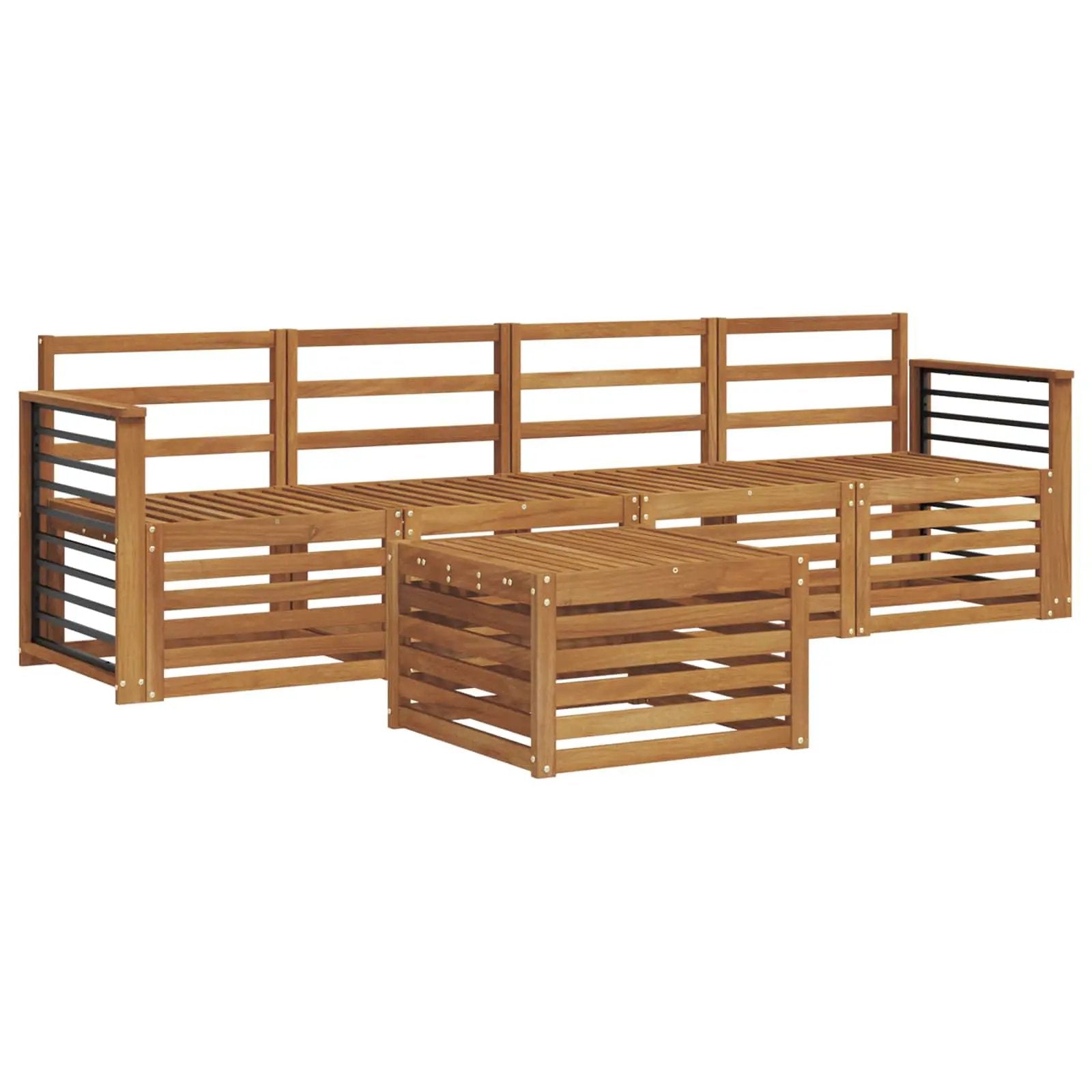 vidaXL vidaXL Sofa Sets Natural Solid Acacia Wood - Garden Sofa Sets