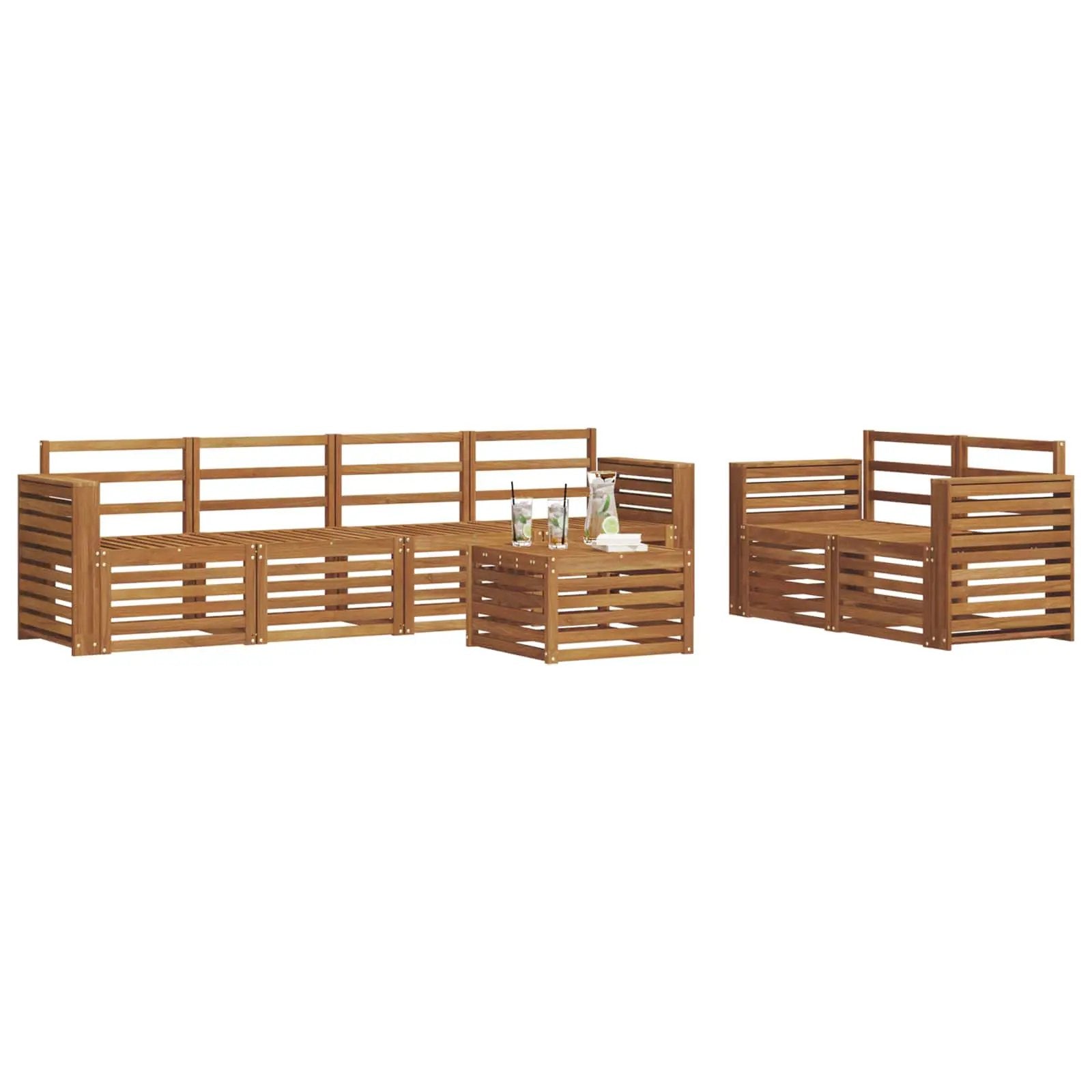 vidaXL vidaXL Sofa Sets Solid Acacia Wood - Garden Sofa Sets