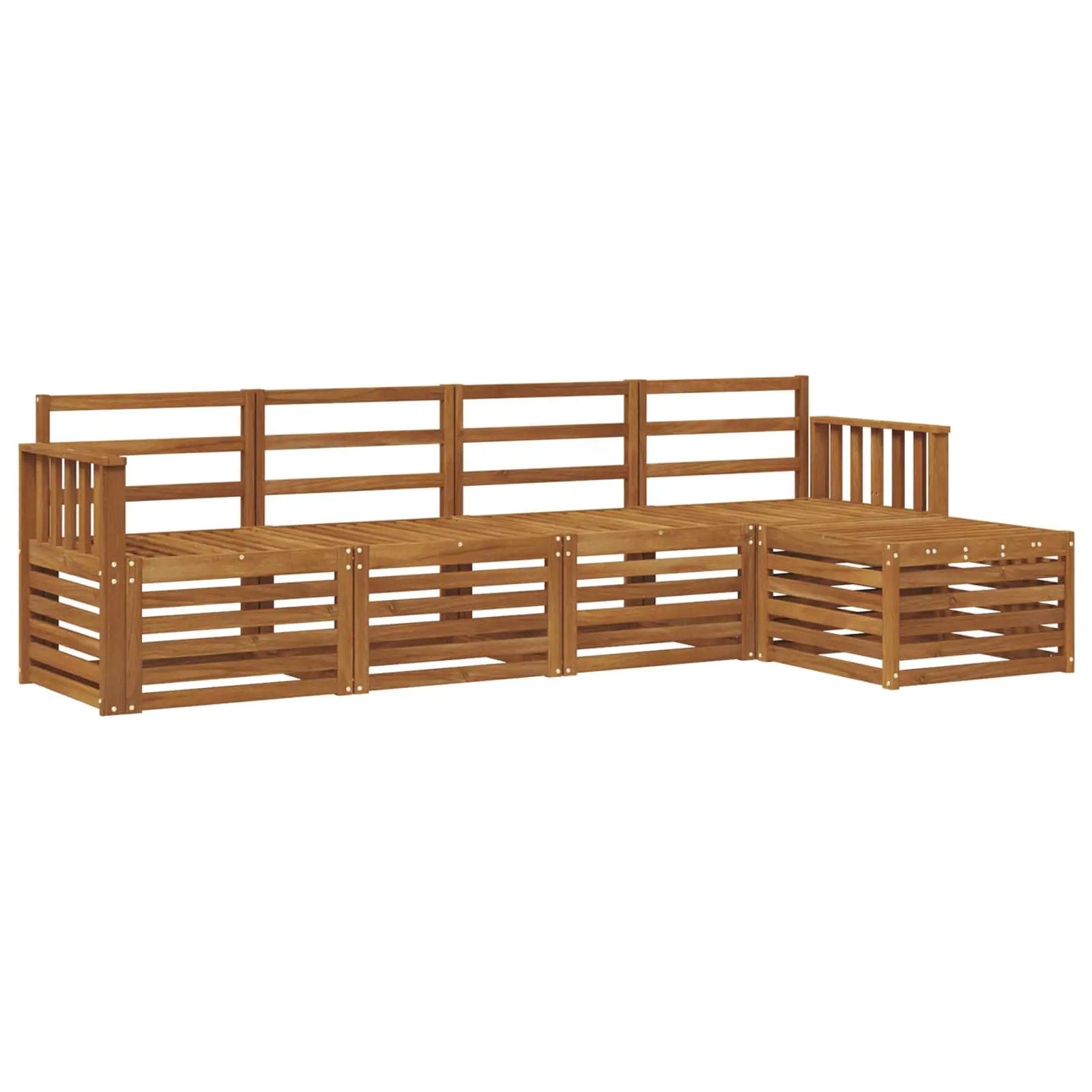 vidaXL vidaXL Outdoor Sofa Set 5 pcs Natural - Garden Sofa Sets