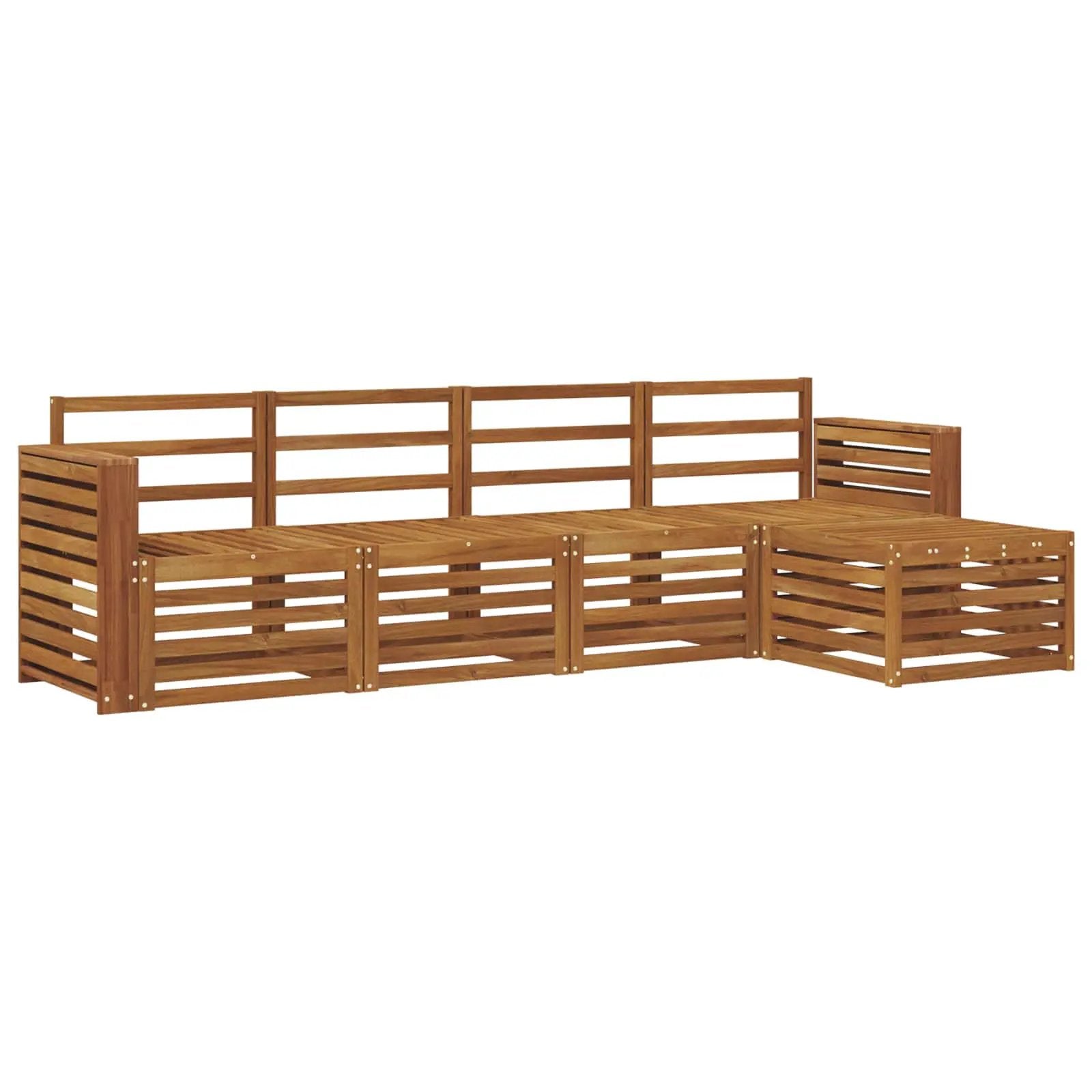 vidaXL vidaXL Outdoor Sofa Set 5 pcs Natural - Garden Sofa Sets