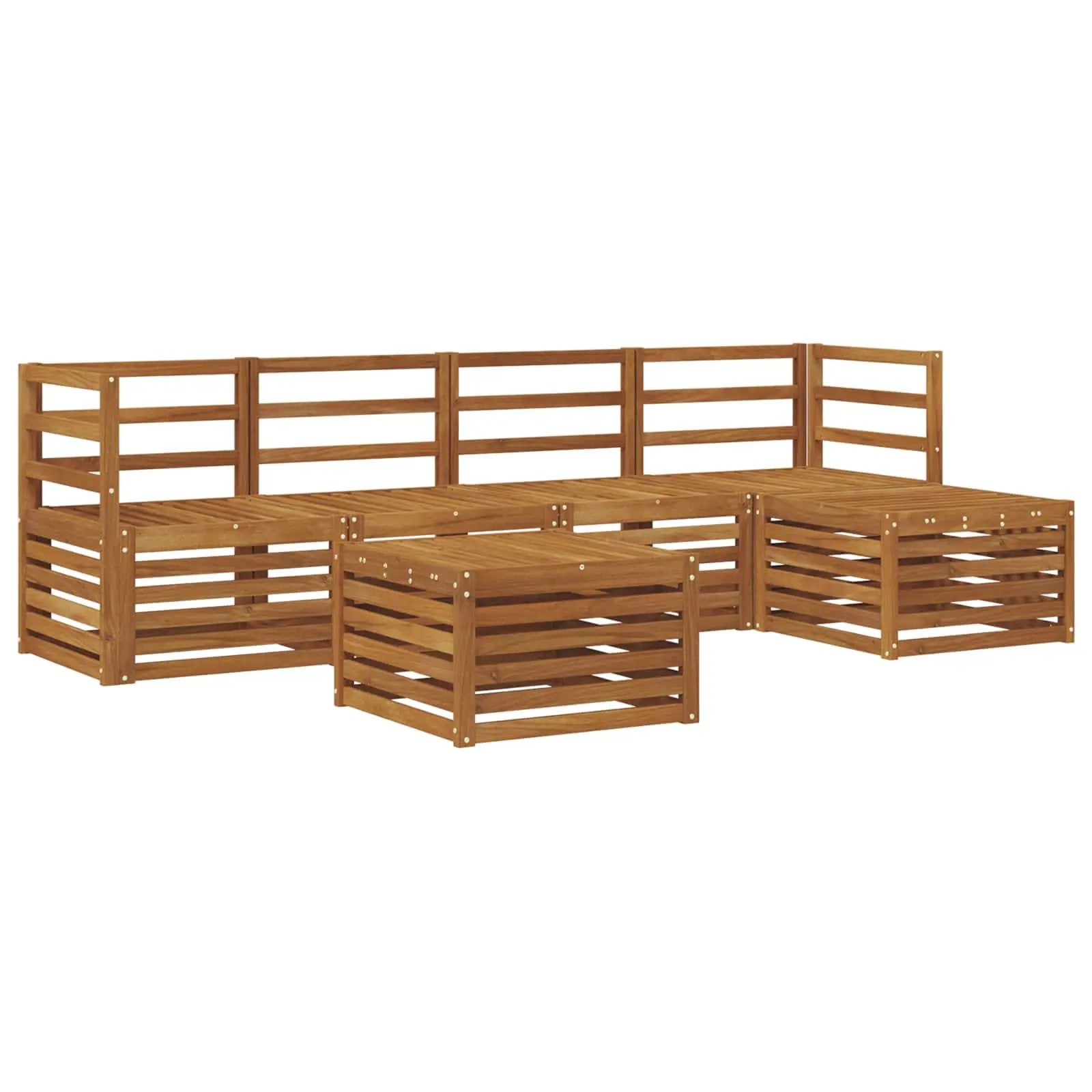 vidaXL vidaXL Outdoor Sofa Set 6 pcs Natural - Garden Sofa Sets