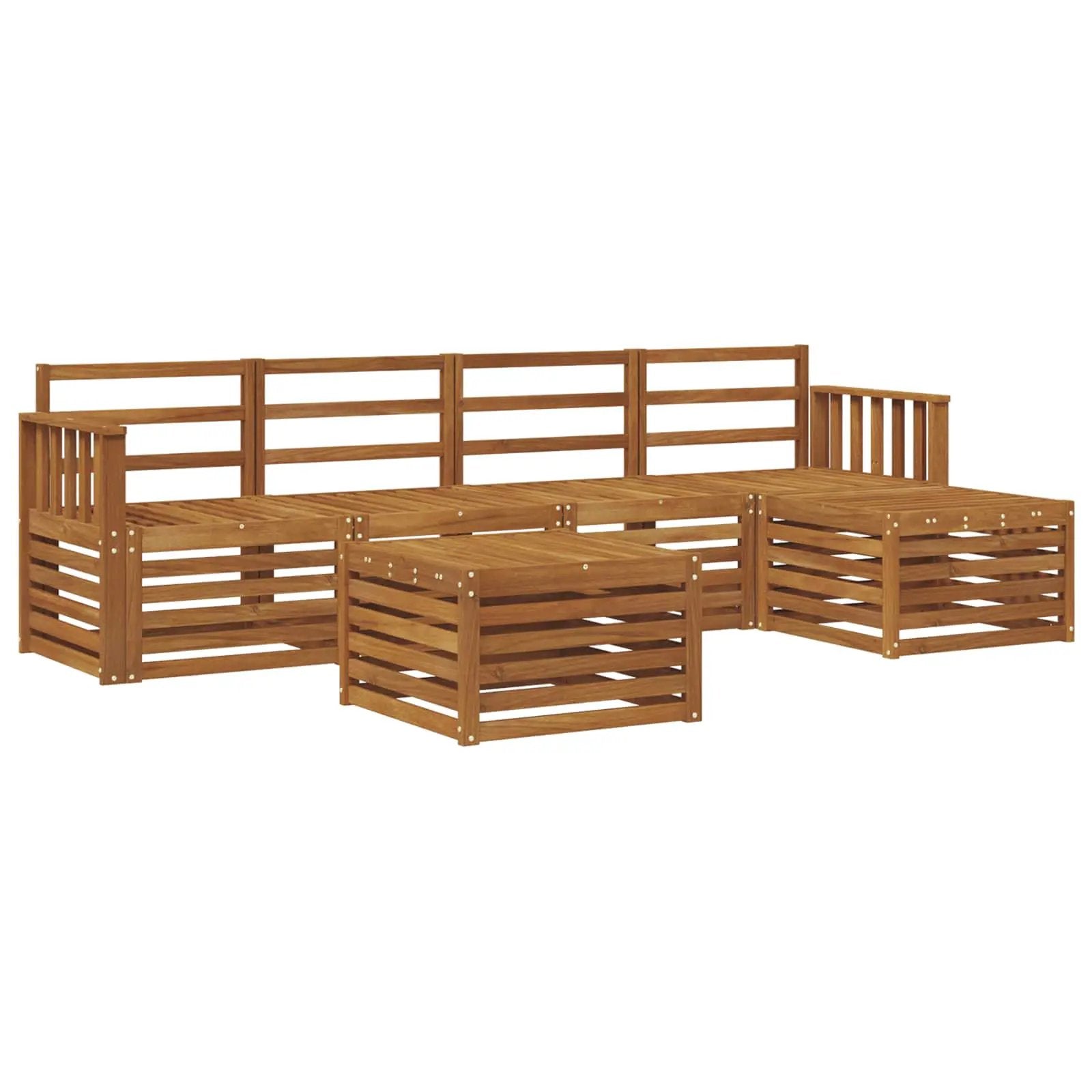 vidaXL vidaXL Outdoor Sofa Set 6 pcs Natural - Garden Sofa Sets