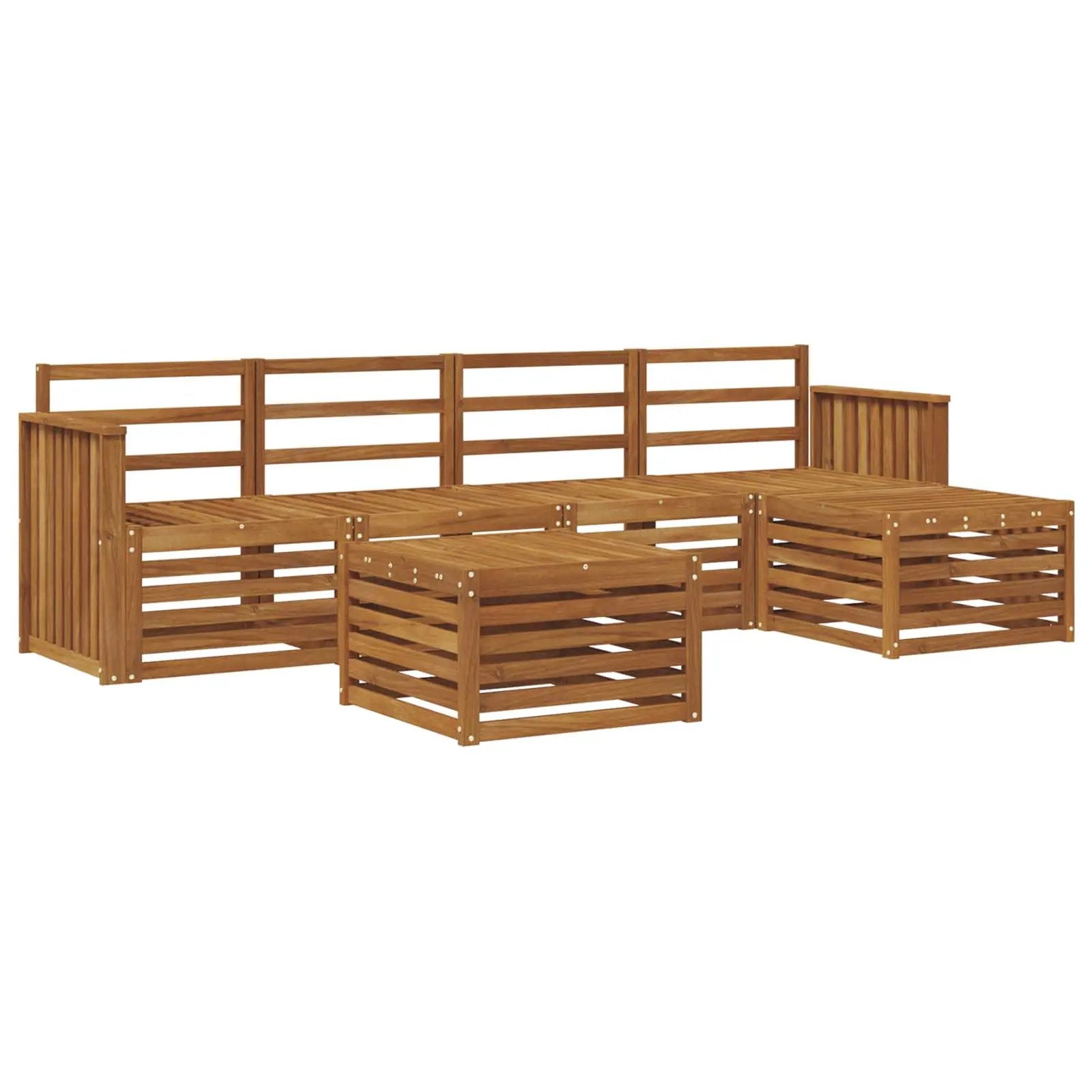 vidaXL vidaXL Outdoor Sofa Set 6 pcs Natural - Garden Sofa Sets