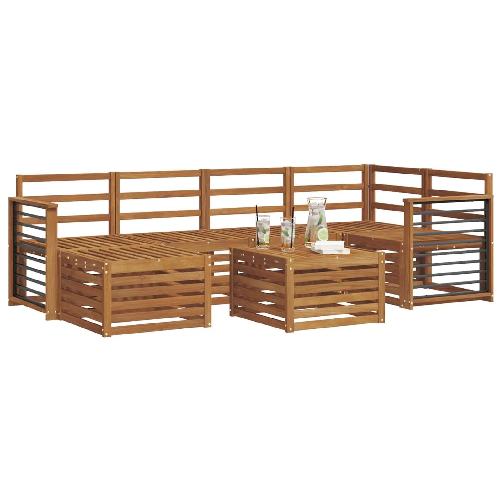 vidaXL vidaXL Sofa Sets Natural Solid Acacia Wood - Garden Sofa Sets