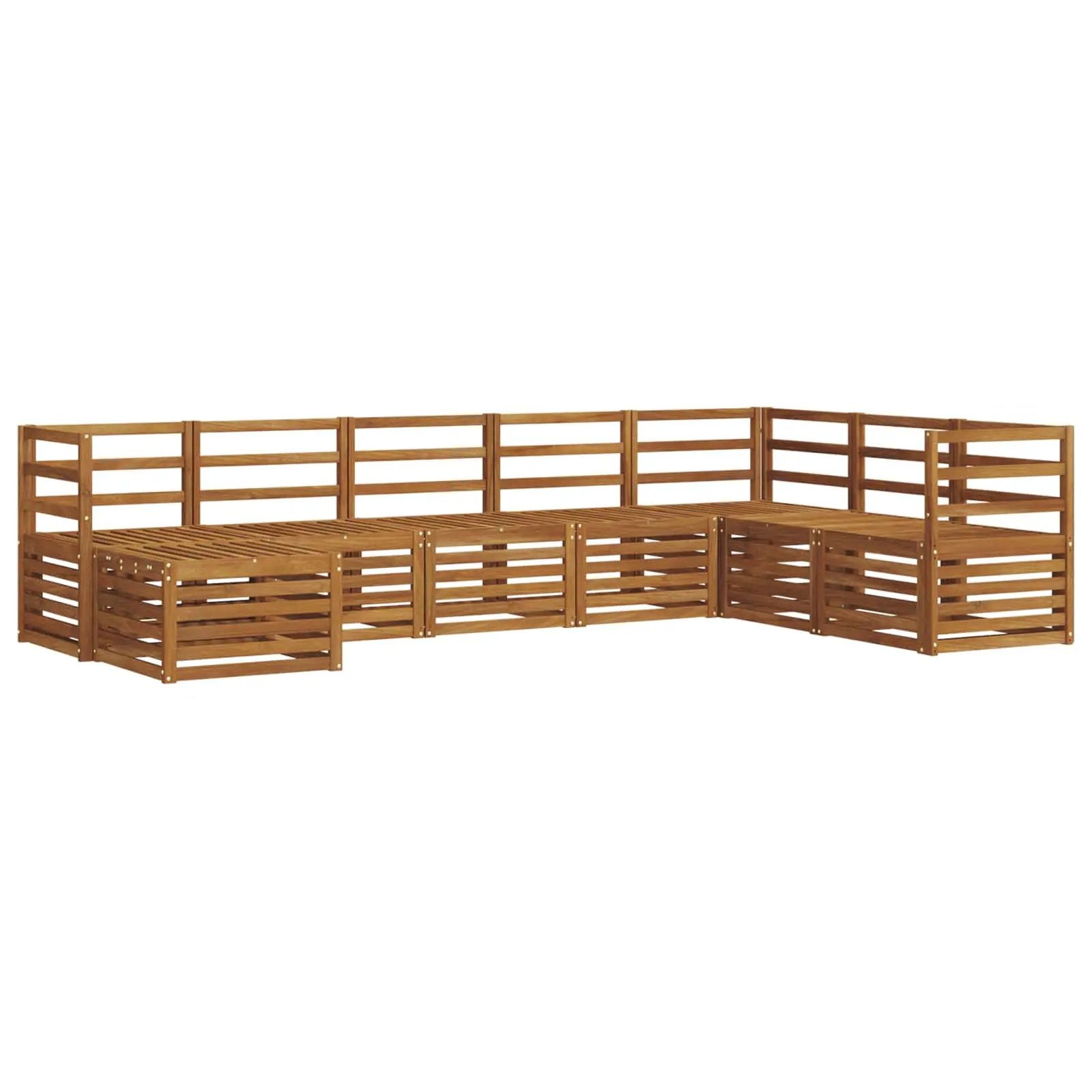 vidaXL vidaXL Outdoor Sofa Set 8 pcs Natural Solid Acacia Wood - Garden Sofa Sets
