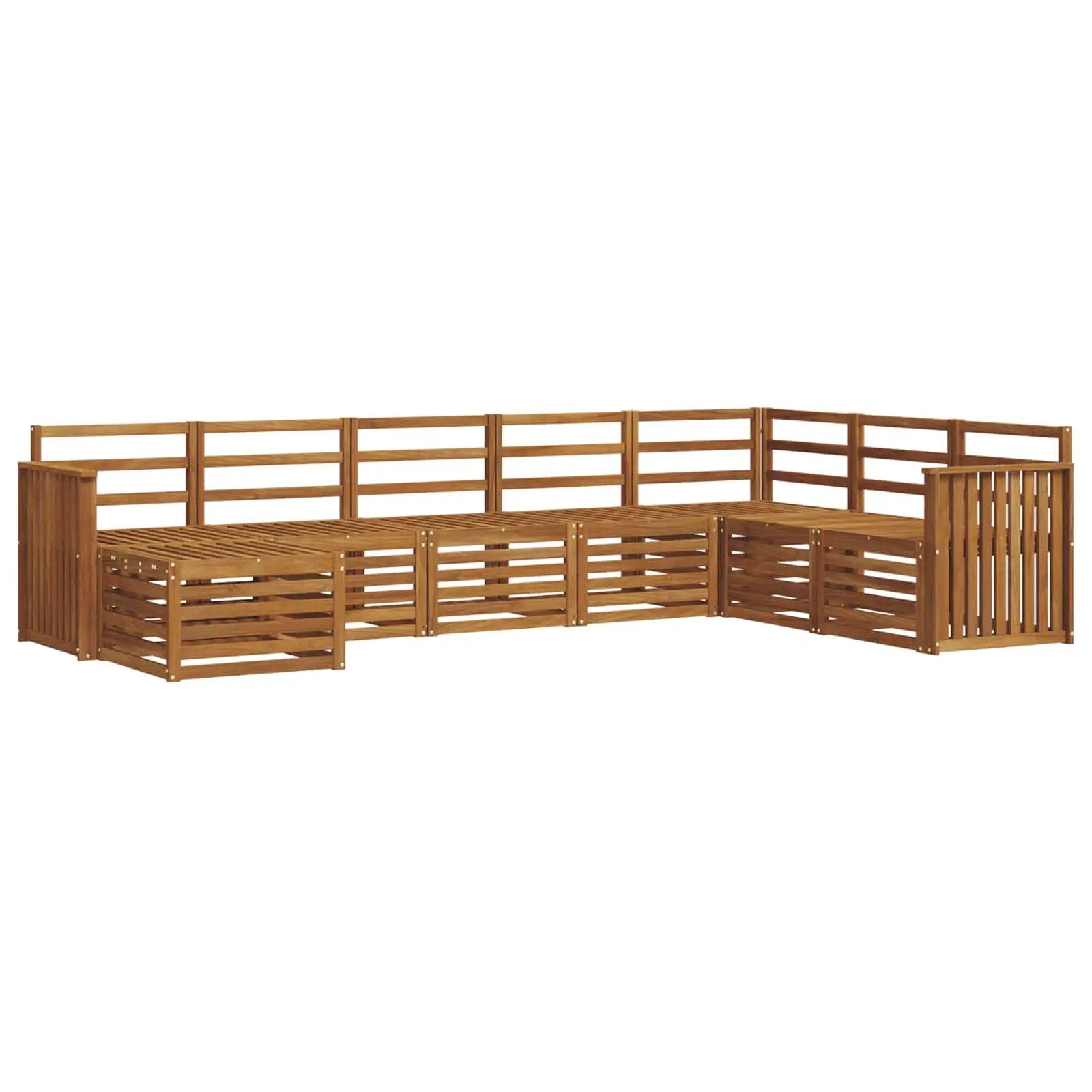 vidaXL vidaXL Outdoor Sofa Set 8 pcs Natural Solid Acacia Wood - Garden Sofa Sets