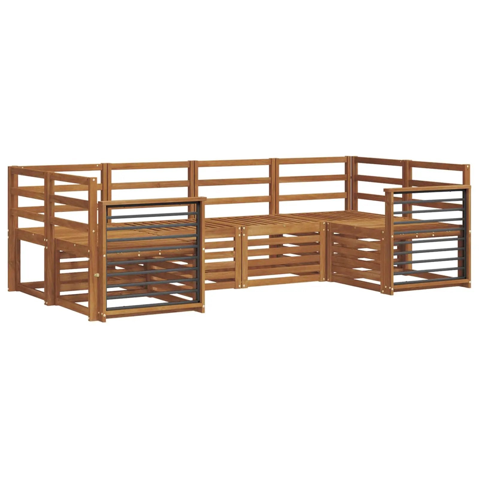 vidaXL vidaXL Sofa Sets 6 pcs Natural Solid Acacia Wood - Garden Sofa Sets