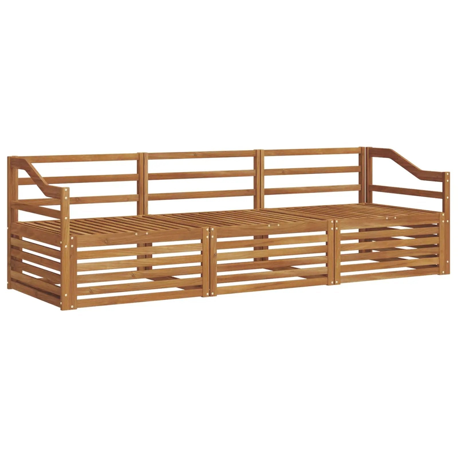 vidaXL vidaXL Outdoor Sofa Set 3 pcs Natural Solid Acacia Wood - Garden Sofa Sets