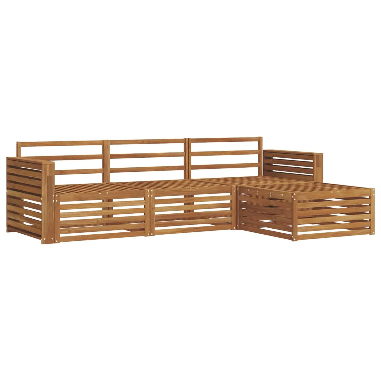 vidaXL vidaXL Outdoor Sofa Set Natural 257.5 x 162.5 x 73 cm - Garden Sofa Sets