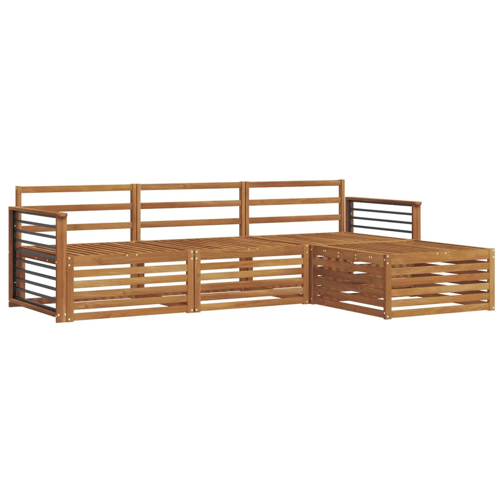 vidaXL vidaXL Outdoor Sofa Set Natural 249.5 x 162.5 x 73 cm - Garden Sofa Sets