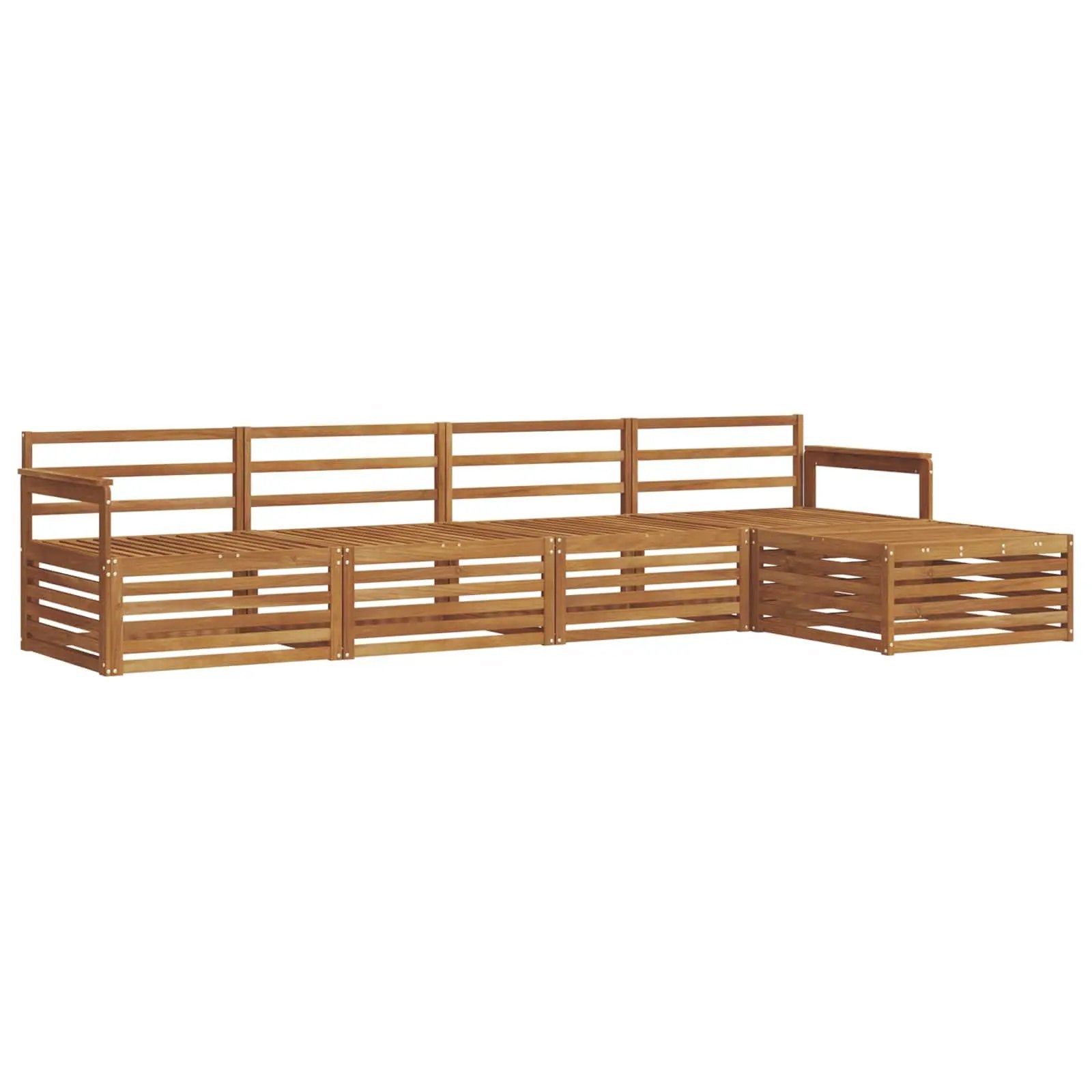 vidaXL vidaXL Outdoor Sofa Set 5 pcs Natural - Garden Sofa Sets