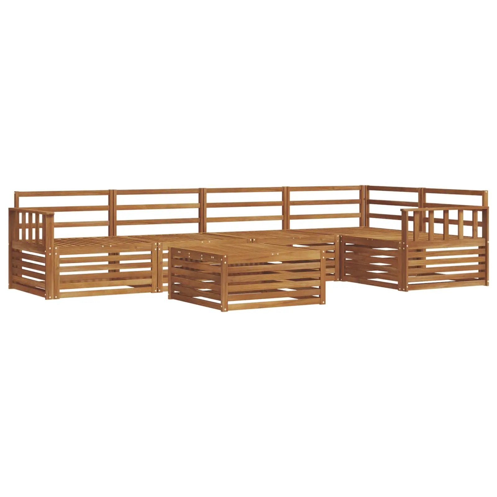 vidaXL vidaXL Outdoor Sofa Set 6 pcs Natural - Garden Sofa Sets