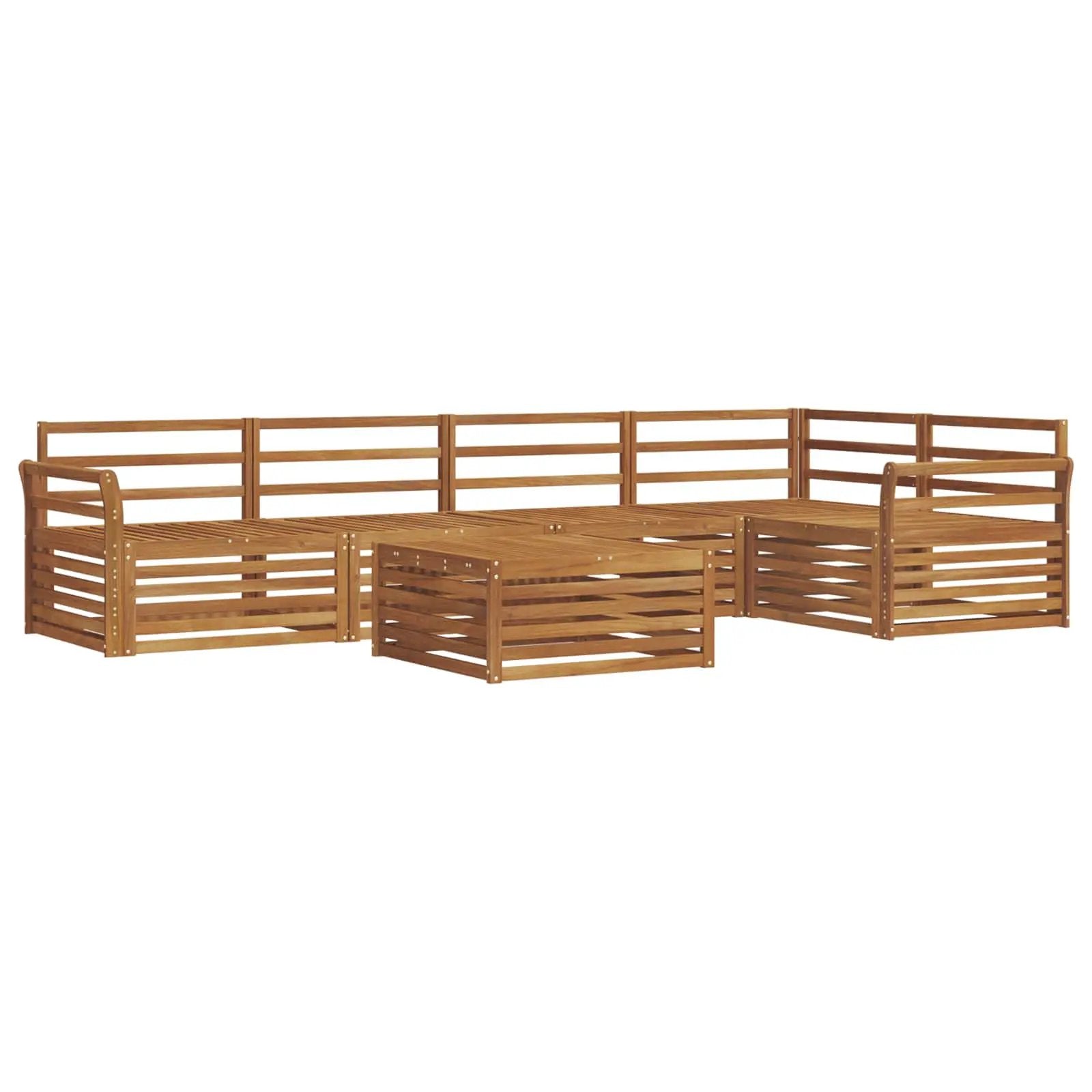 vidaXL vidaXL Outdoor Sofa Set 6 pcs Natural - Garden Sofa Sets