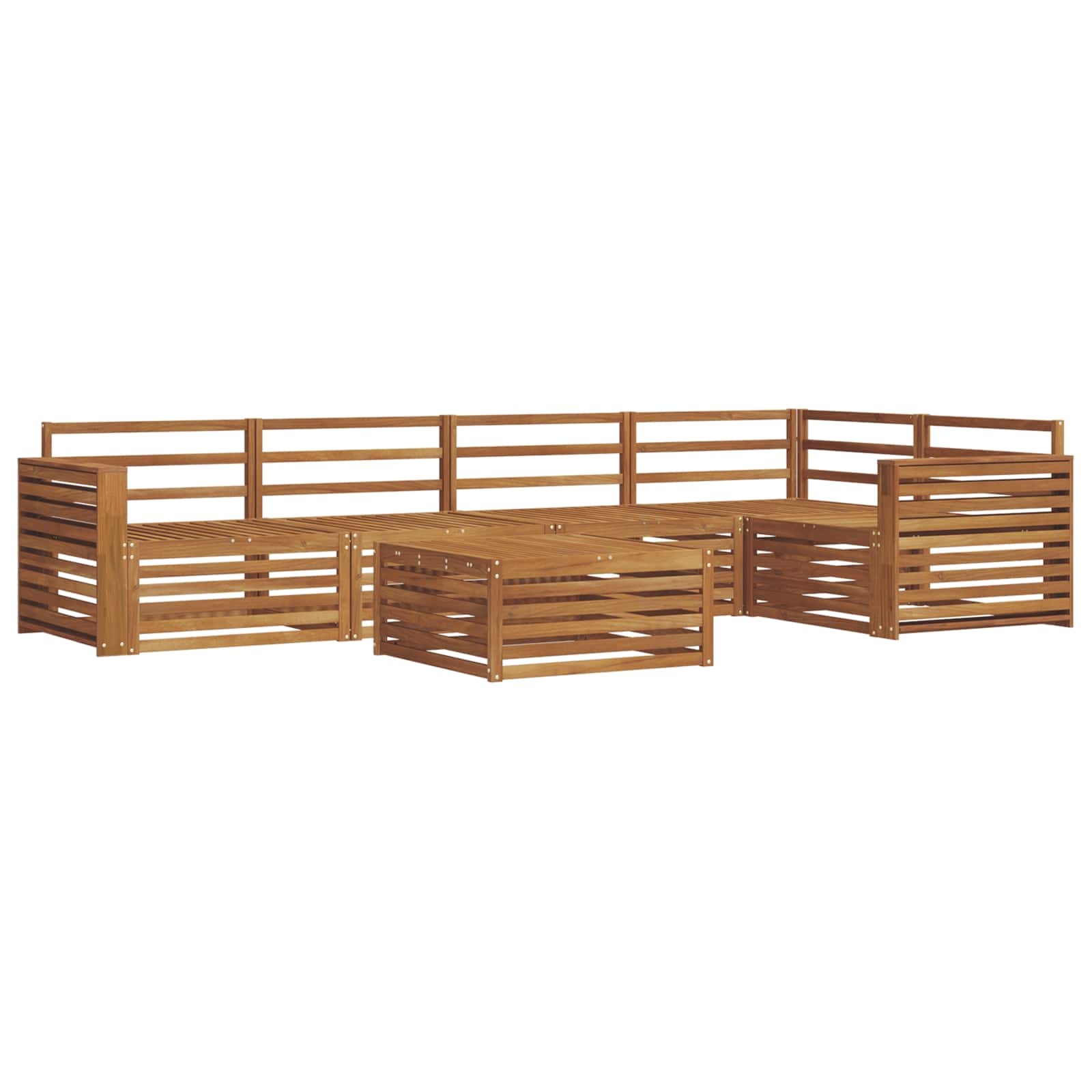 vidaXL vidaXL Outdoor Sofa Set 6 pcs Natural - Garden Sofa Sets