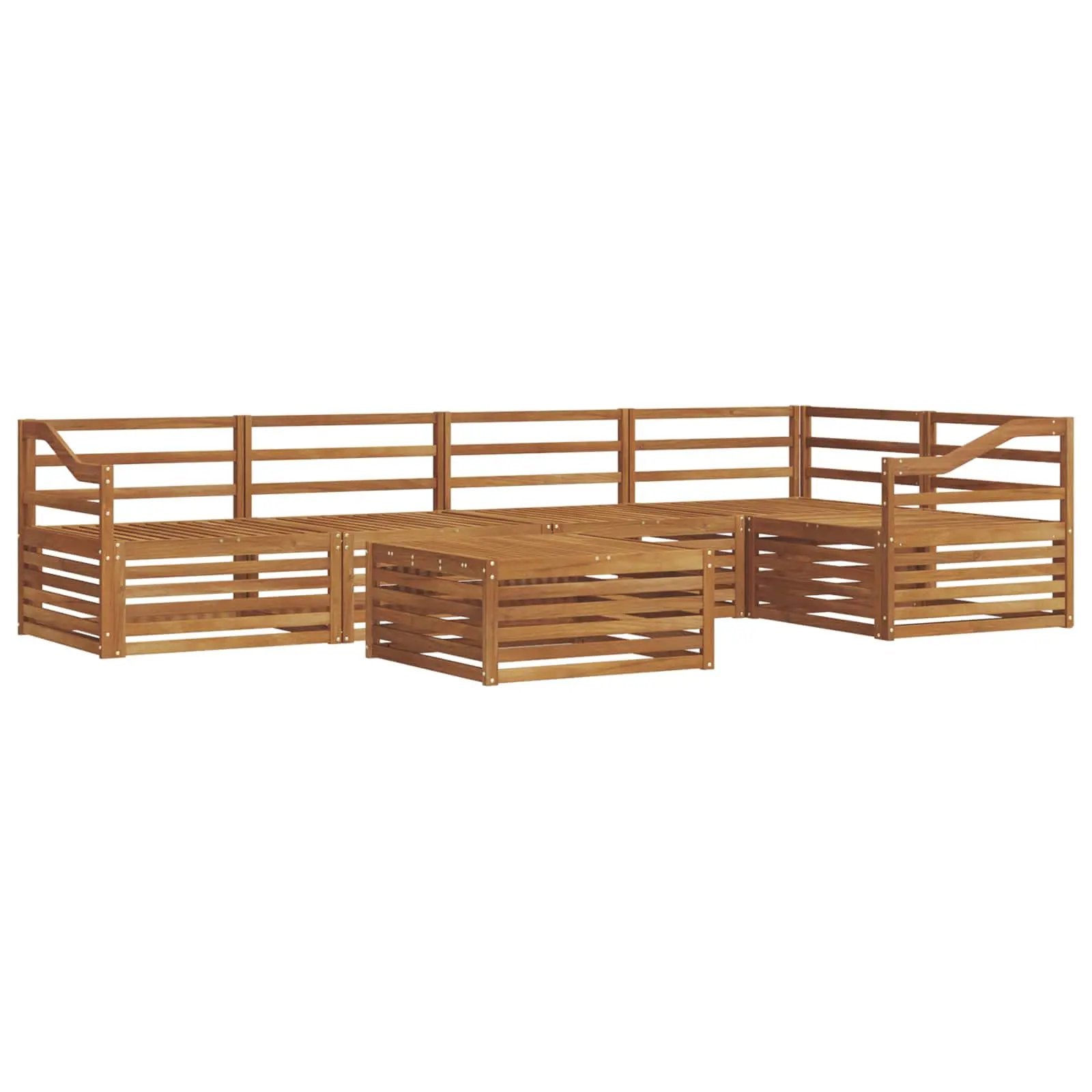 vidaXL vidaXL Outdoor Sofa Set 6 pcs Natural - Garden Sofa Sets