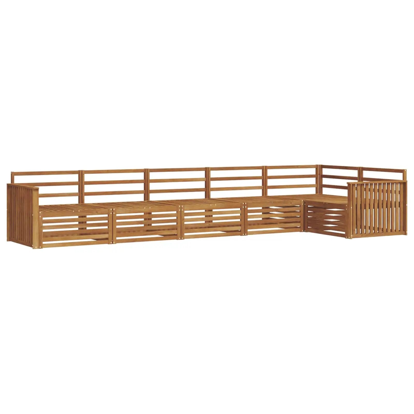 vidaXL vidaXL Outdoor Sofa Set 6 pcs Natural Solid Acacia Wood - Garden Sofa Sets