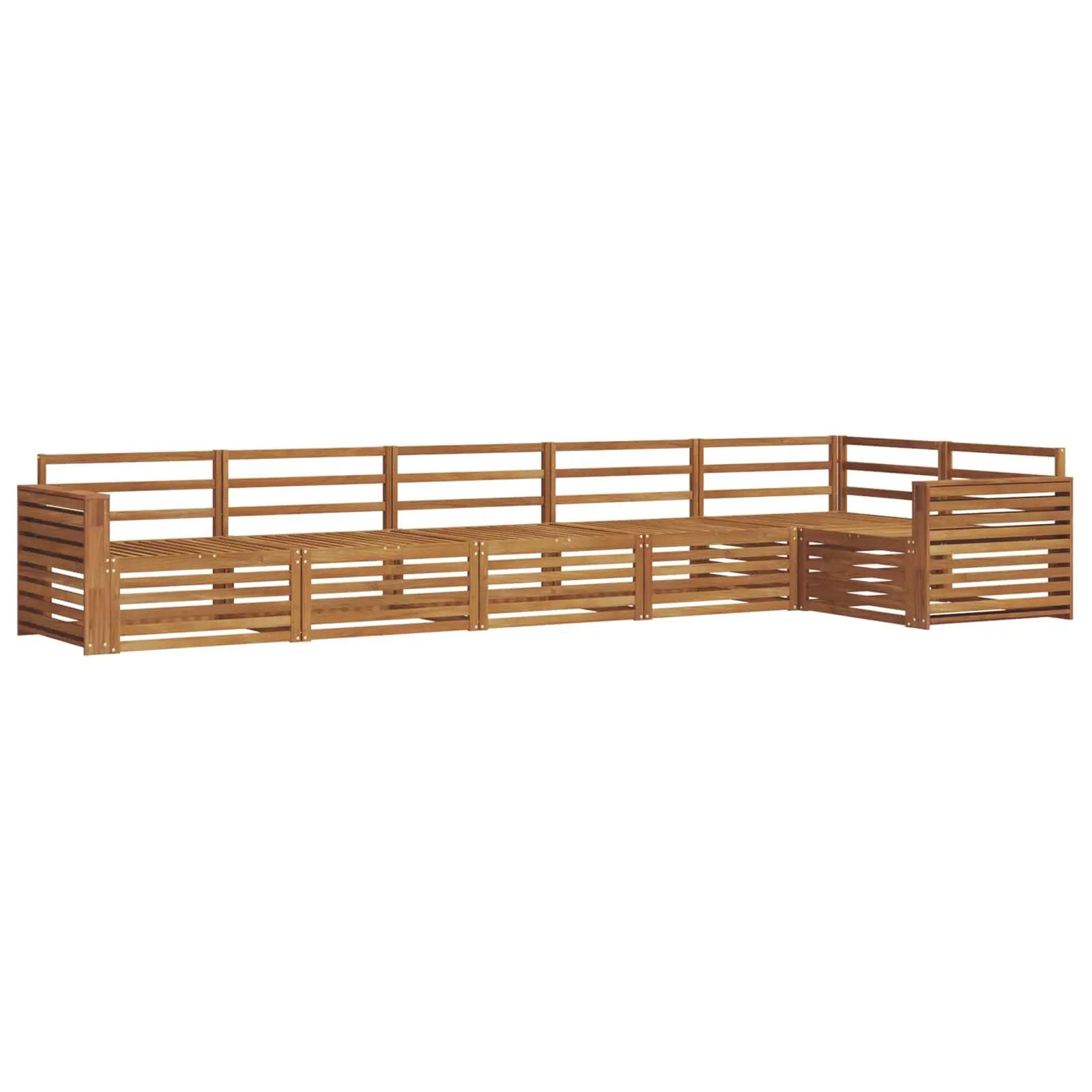 vidaXL vidaXL Outdoor Sofa Set 6 pcs Natural Solid Acacia Wood - Garden Sofa Sets
