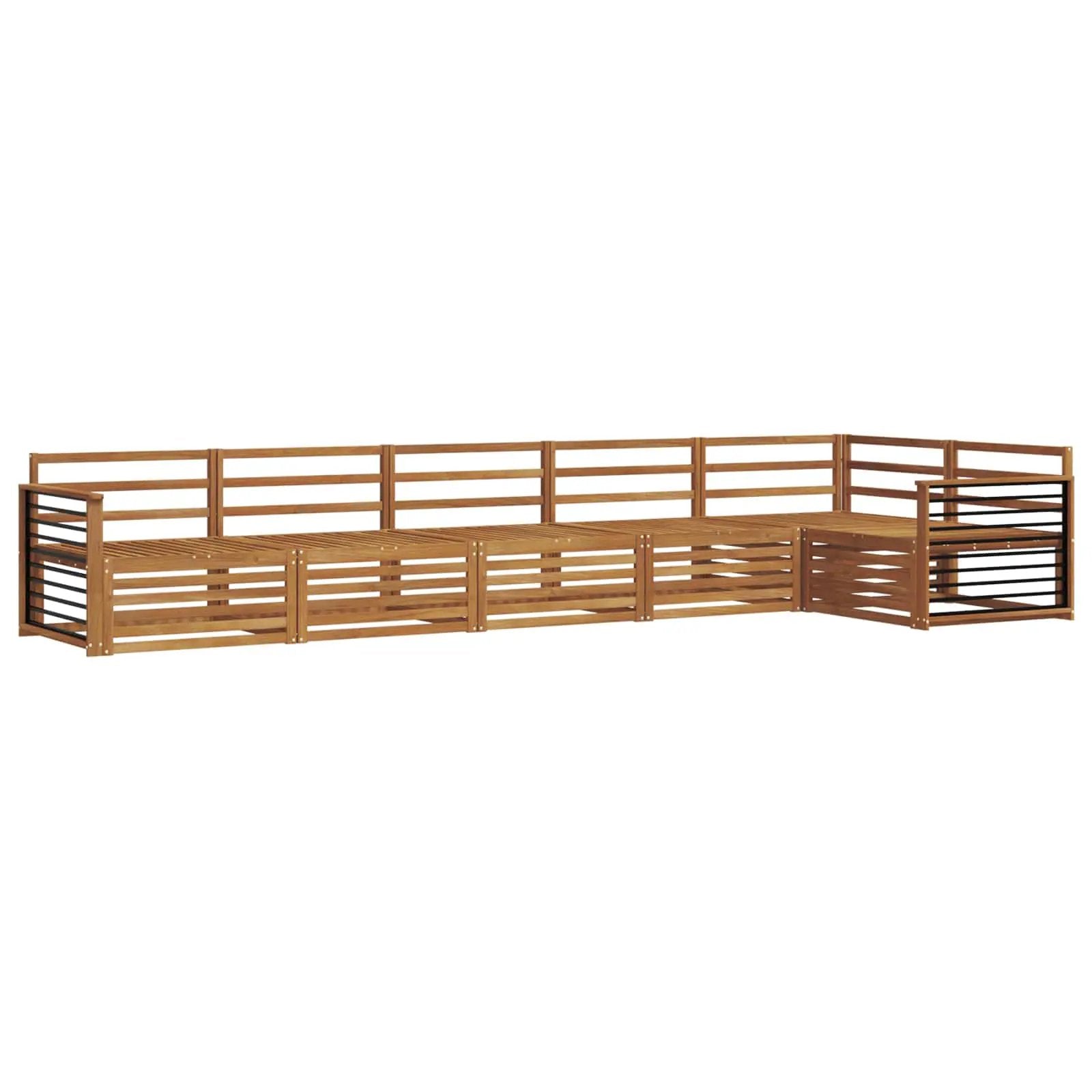 vidaXL vidaXL Outdoor Sofa Set 6 pcs Natural Solid Acacia Wood - Garden Sofa Sets
