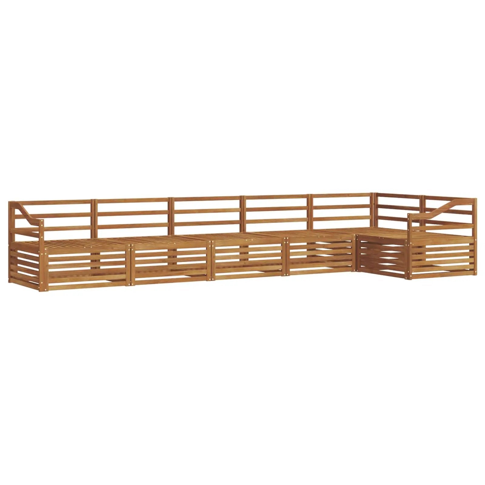 vidaXL vidaXL Outdoor Sofa Set 6 pcs Natural Solid Acacia Wood - Garden Sofa Sets