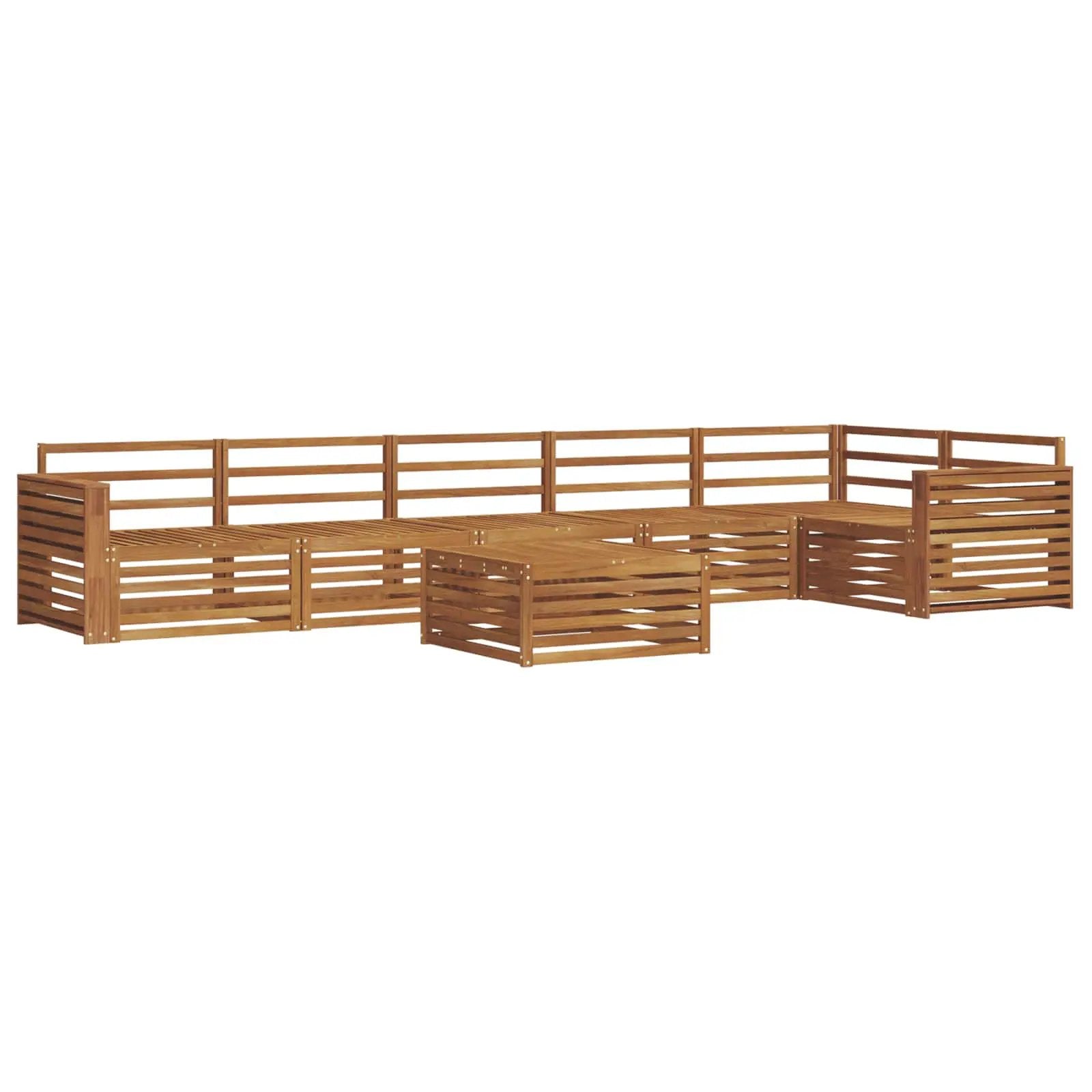 vidaXL vidaXL Outdoor Sofa Set 7 pcs Natural - Garden Sofa Sets