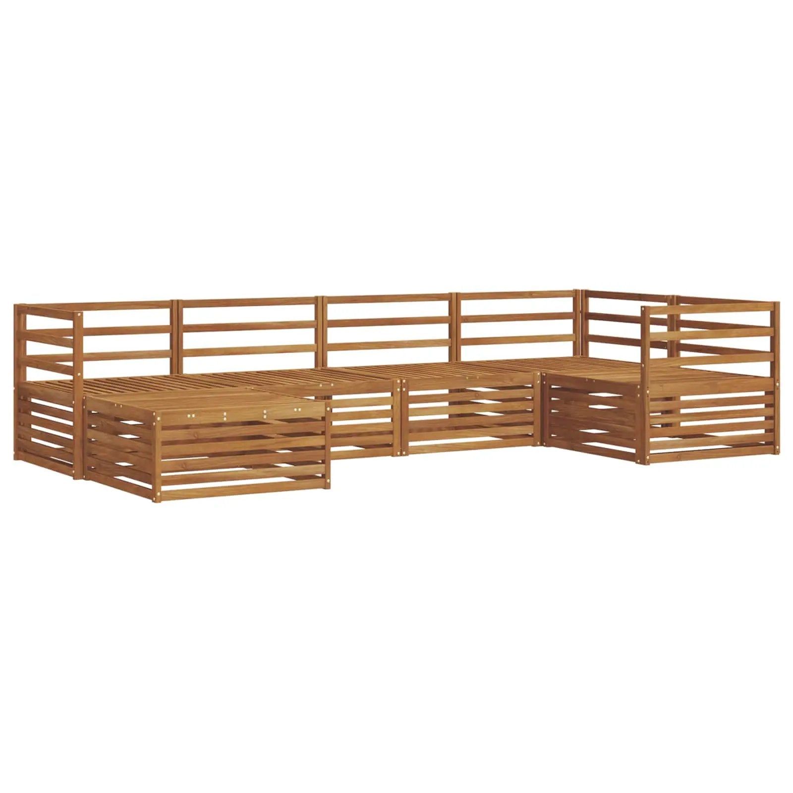 vidaXL vidaXL Outdoor Sofa Set 6 pcs Natural Solid Acacia Wood - Garden Sofa Sets