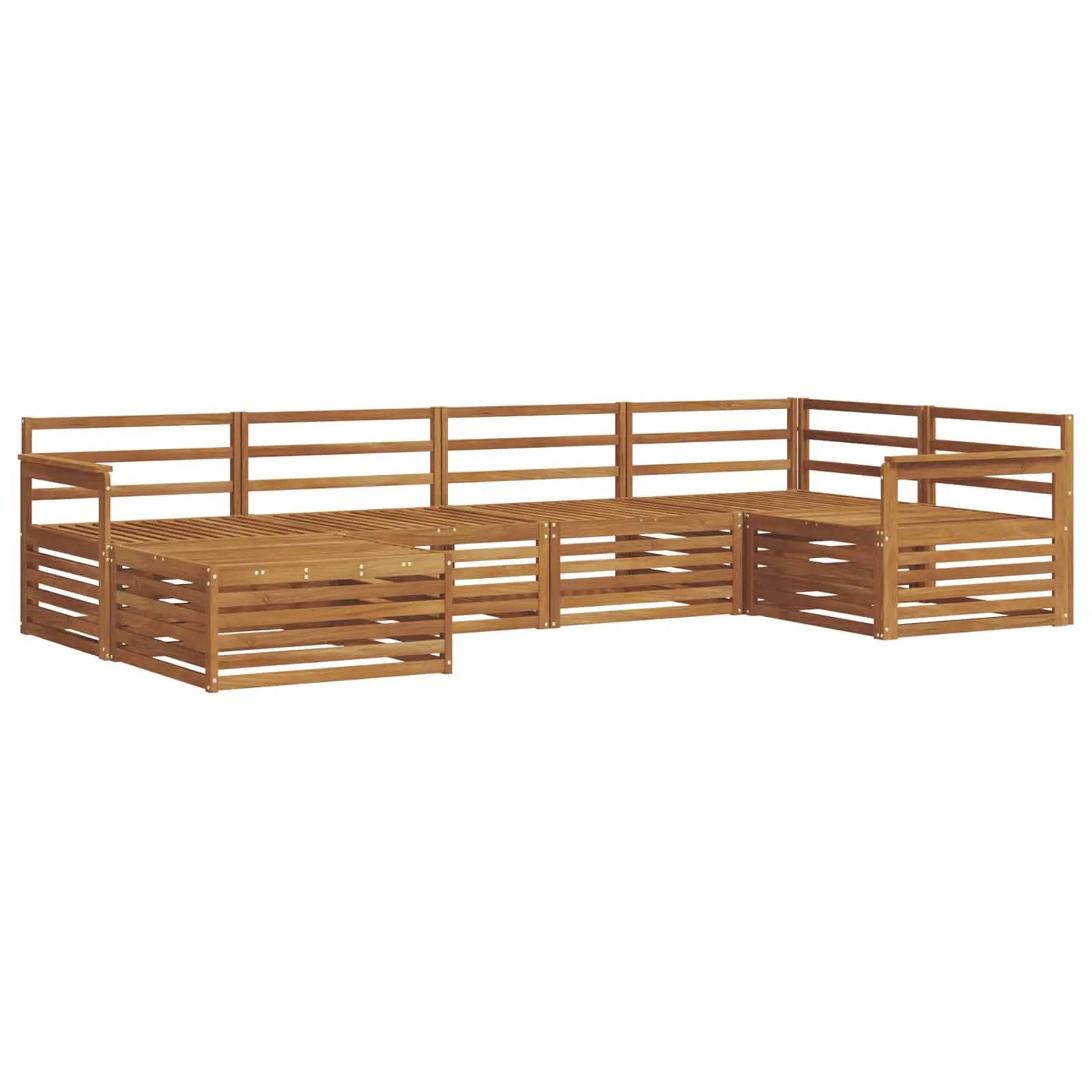 vidaXL vidaXL Outdoor Sofa Set 6 pcs Natural - Garden Sofa Sets