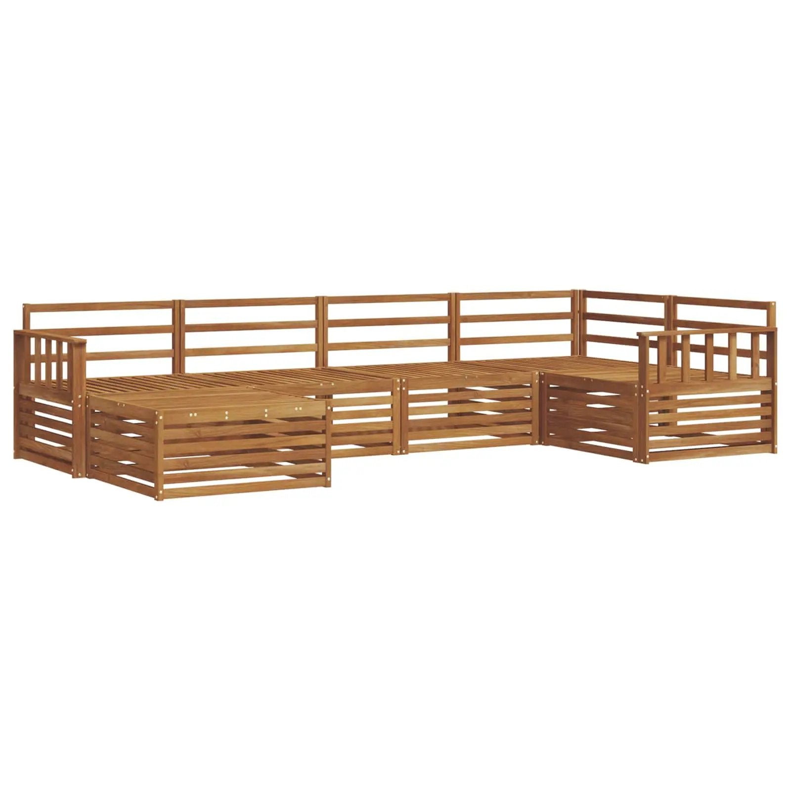 vidaXL vidaXL Outdoor Sofa Set 6 pcs Natural Solid Acacia Wood - Garden Sofa Sets