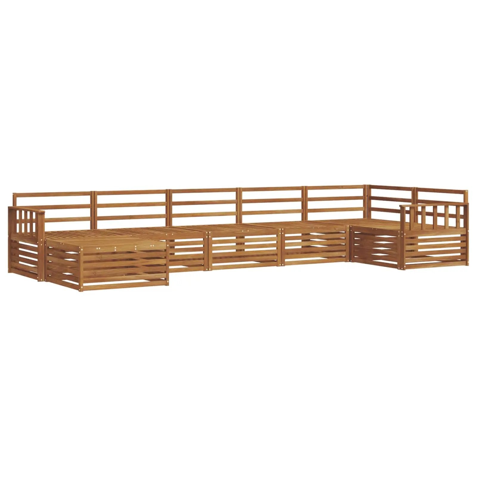 vidaXL vidaXL Outdoor Sofa Set 7 pcs Natural - Garden Sofa Sets