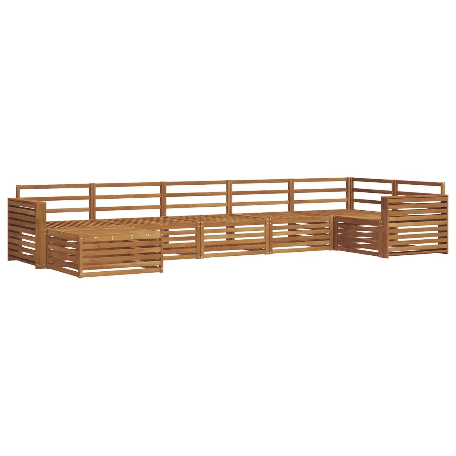vidaXL vidaXL Outdoor Sofa Set 7 pcs Natural - Garden Sofa Sets