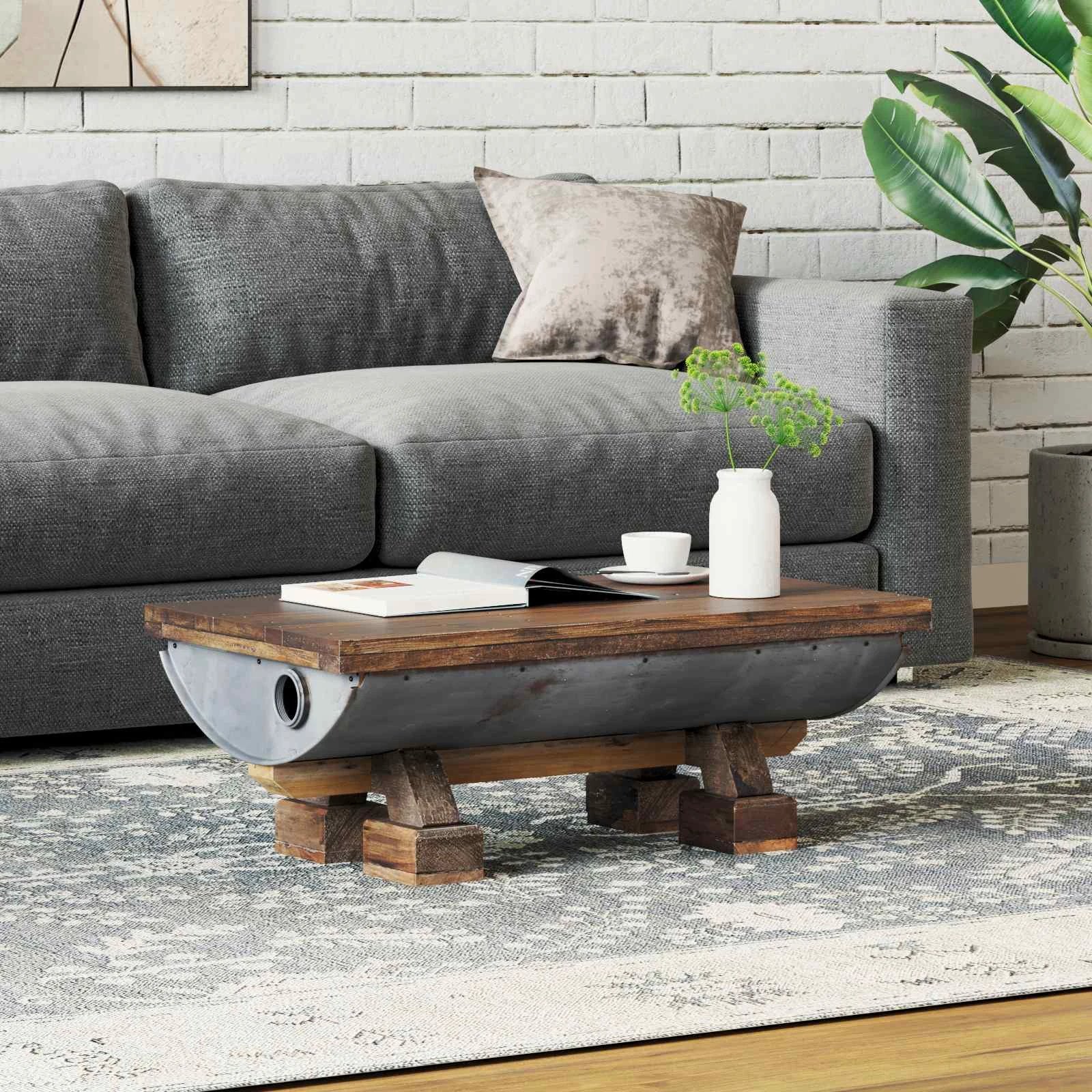 VidaXL Coffee Table 90x50x35 cm Natural Wood Home by vidaXL