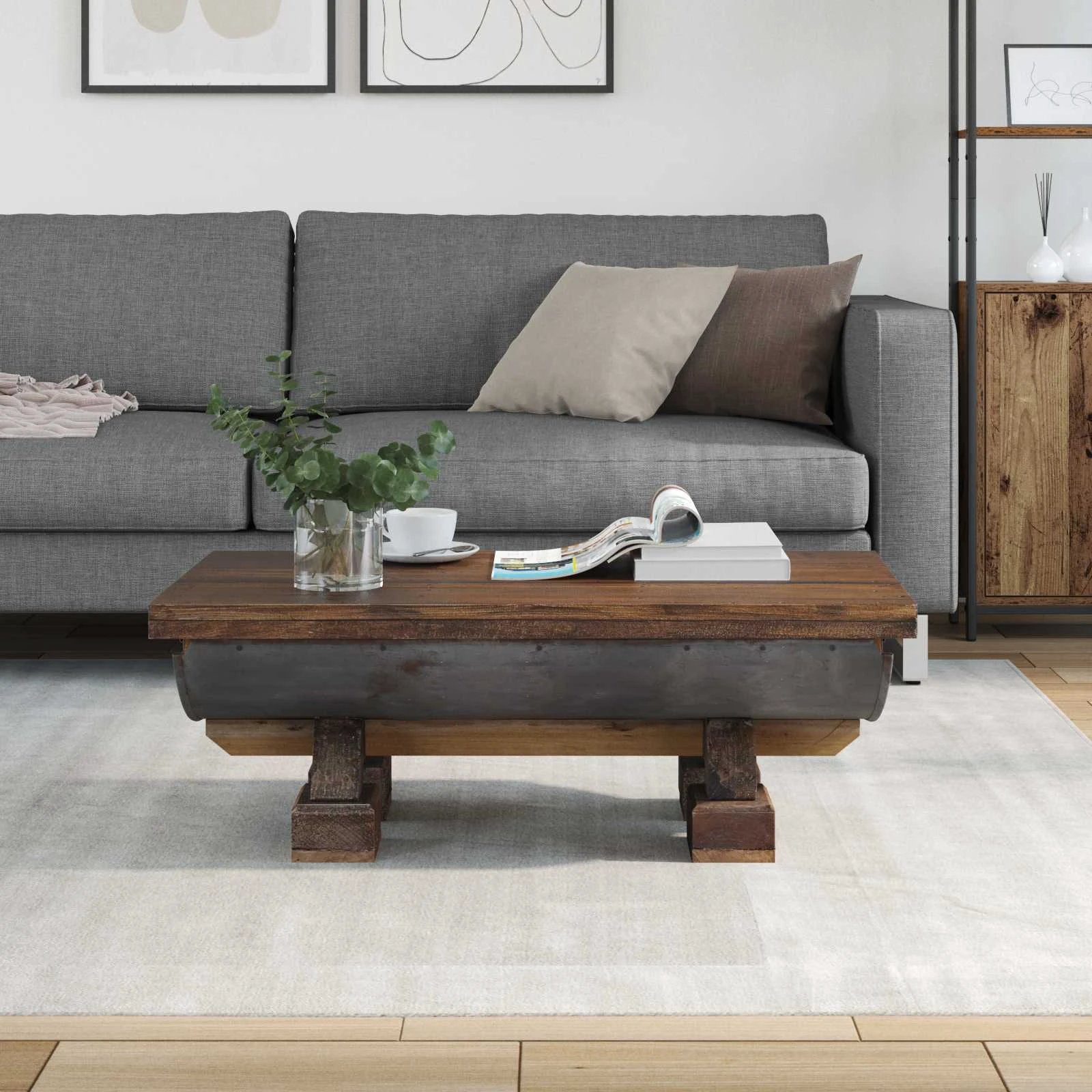 VidaXL Coffee Table 90x50x35 cm Natural Wood Home by vidaXL