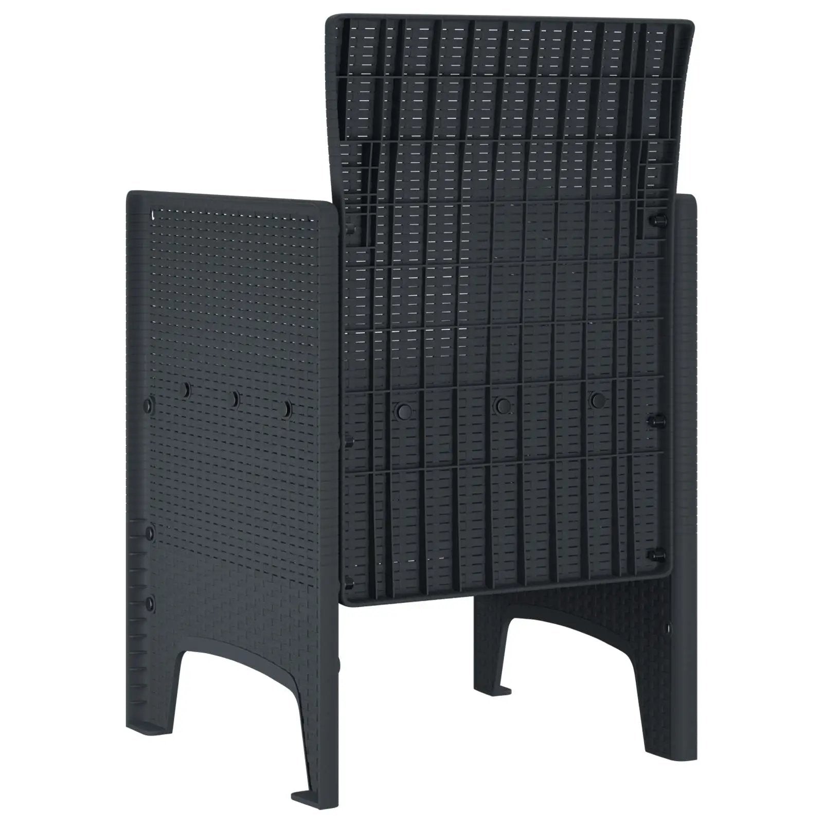 vidaXL vidaXL Garden Chair 2 pcs Anthracite 53 x 49 x 85 cm Polypropylene - Garden Chairs