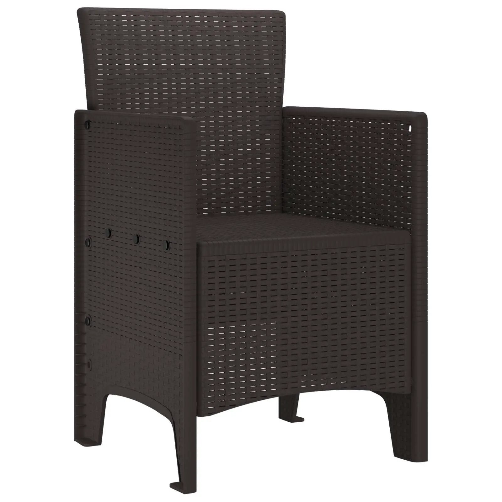 vidaXL vidaXL Garden Chair 2 pcs Brown 53 x 49 x 85 cm Polypropylene - Garden Chairs