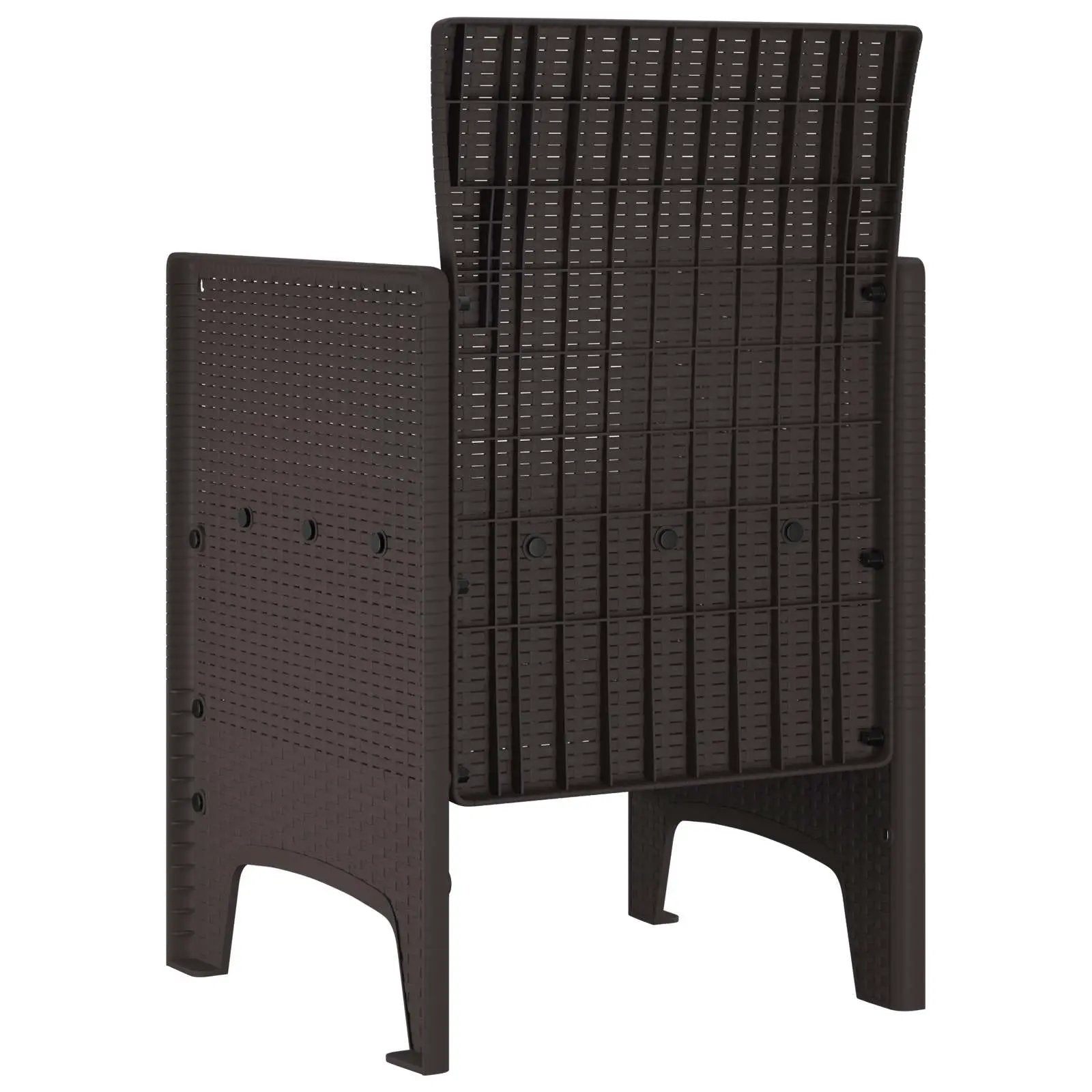 vidaXL vidaXL Garden Chair 2 pcs Brown 53 x 49 x 85 cm Polypropylene - Garden Chairs