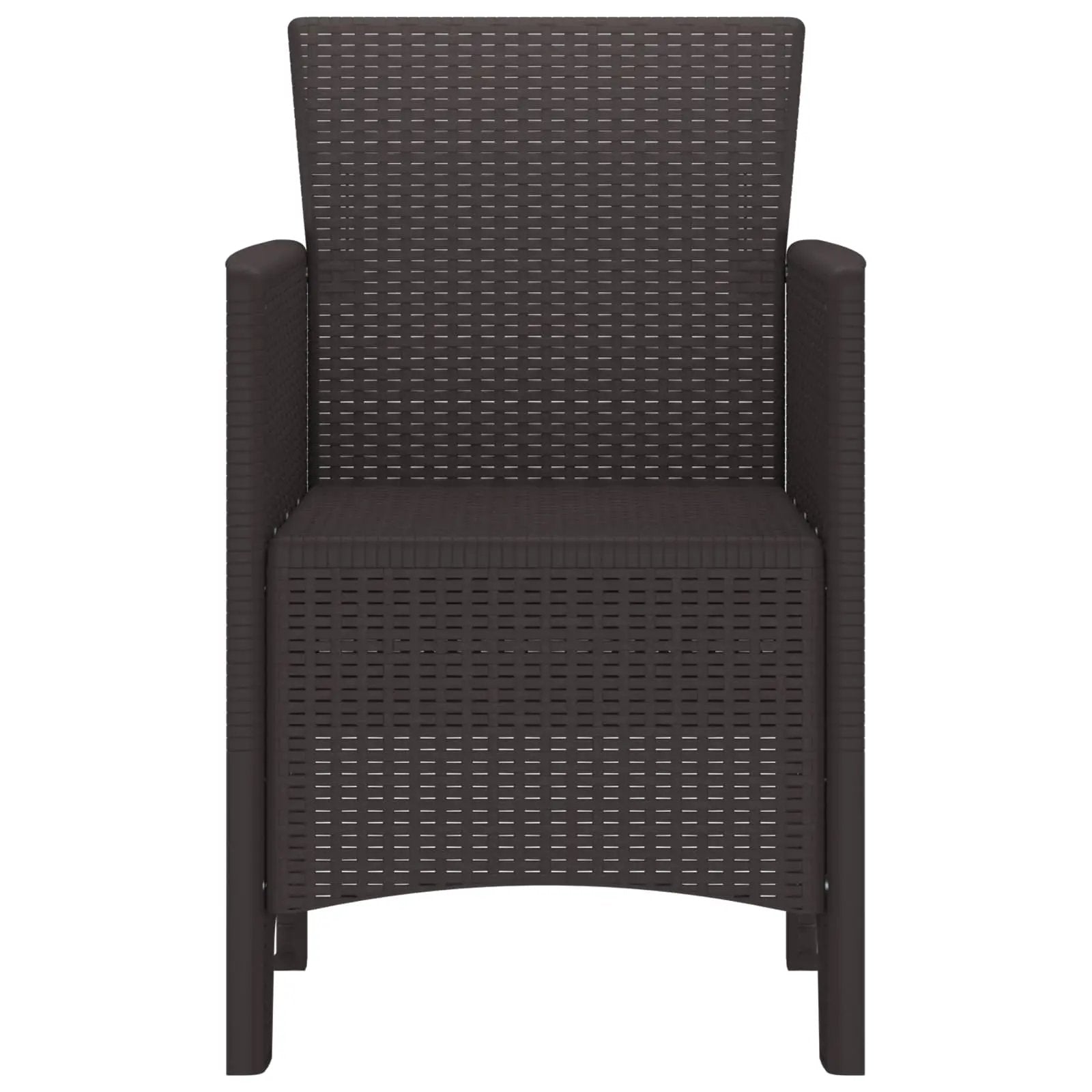 vidaXL vidaXL Garden Chair 2 pcs Brown 53 x 49 x 85 cm Polypropylene - Garden Chairs