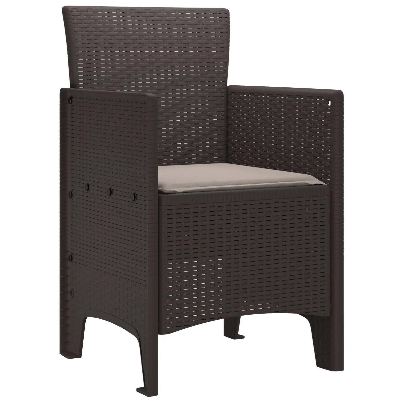 vidaXL vidaXL Garden Chair 2 pcs Brown 53 x 49 x 85 cm Polypropylene - Garden Chairs