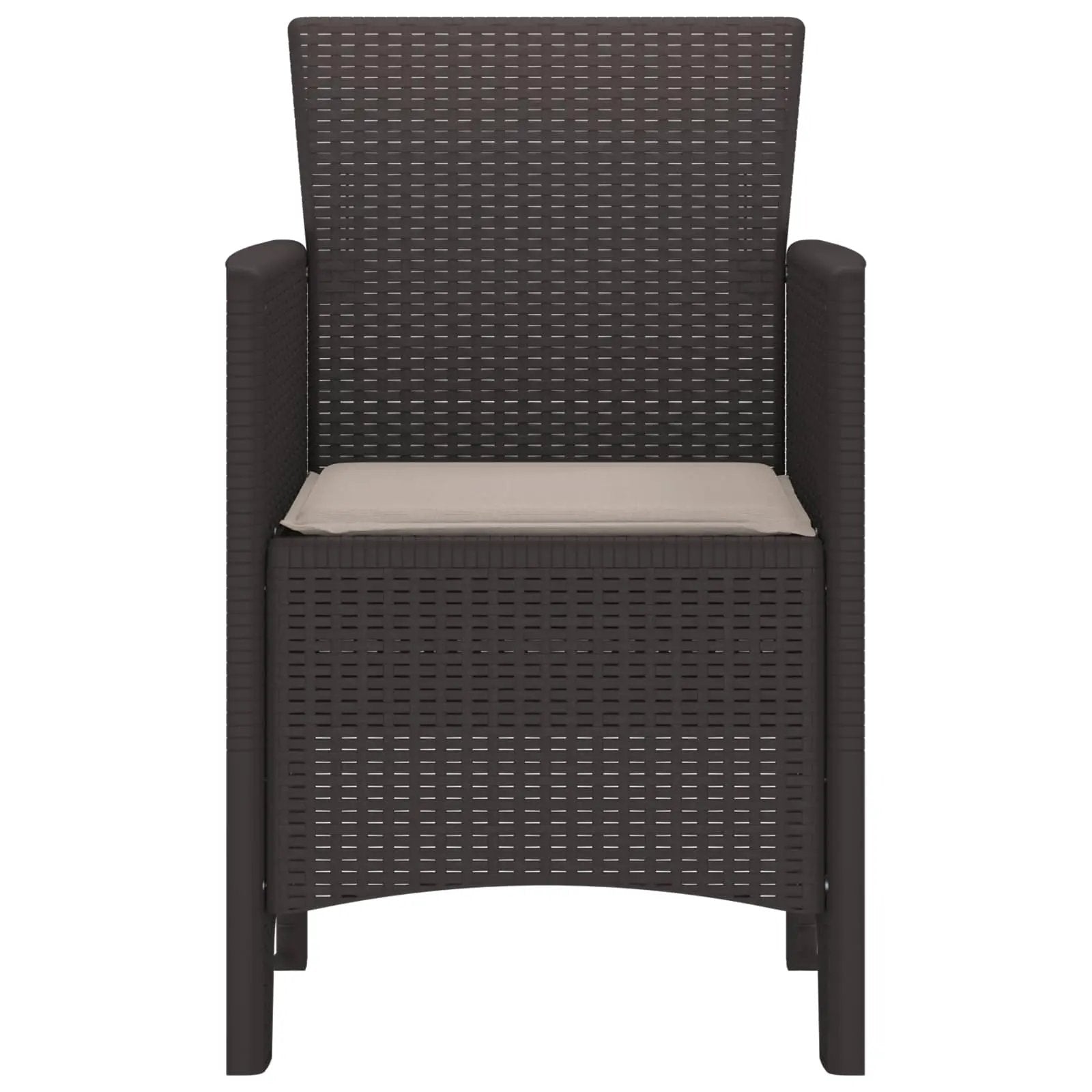 vidaXL vidaXL Garden Chair 2 pcs Brown 53 x 49 x 85 cm Polypropylene - Garden Chairs