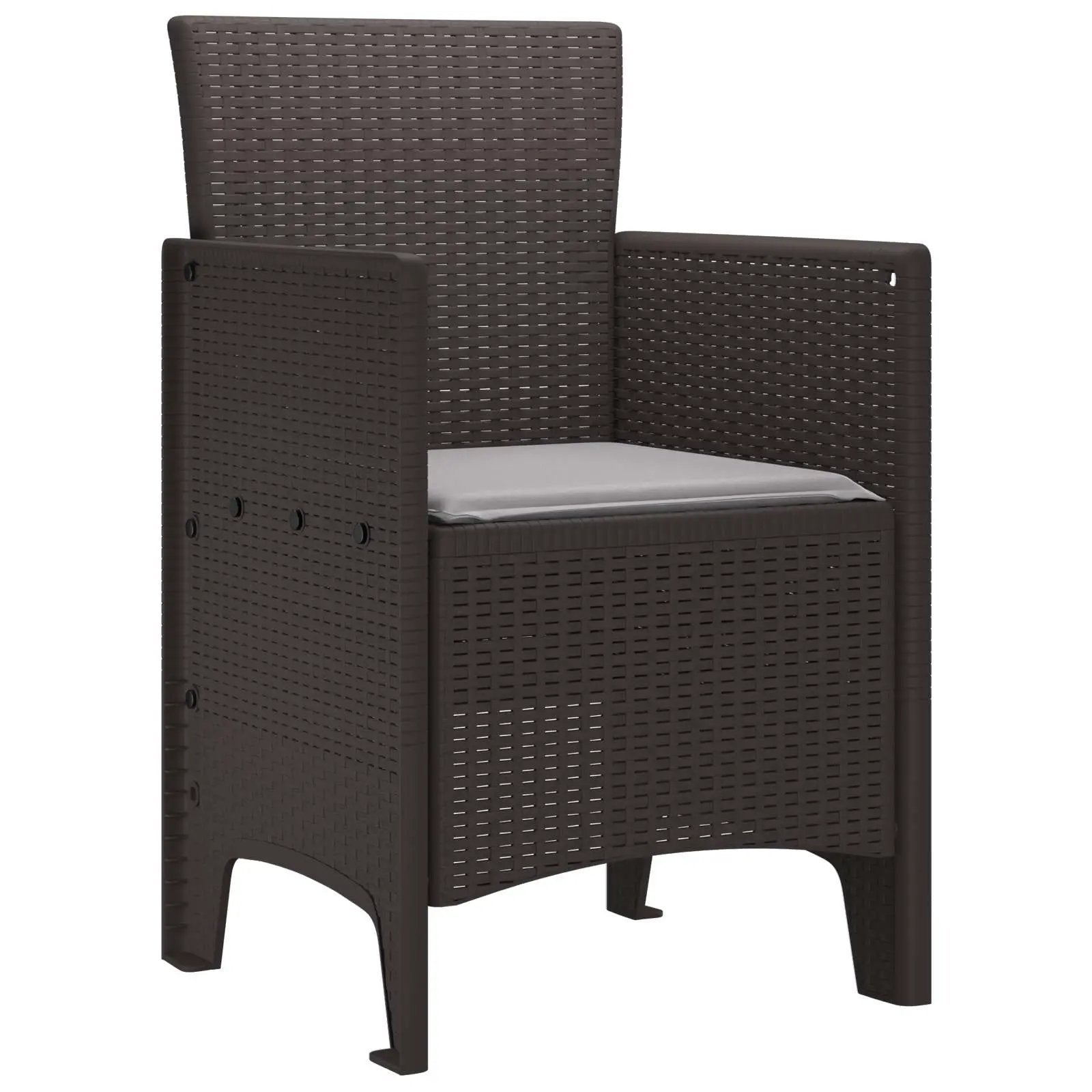 vidaXL vidaXL Garden Chair 2 pcs Brown Polypropylene - Garden Chairs