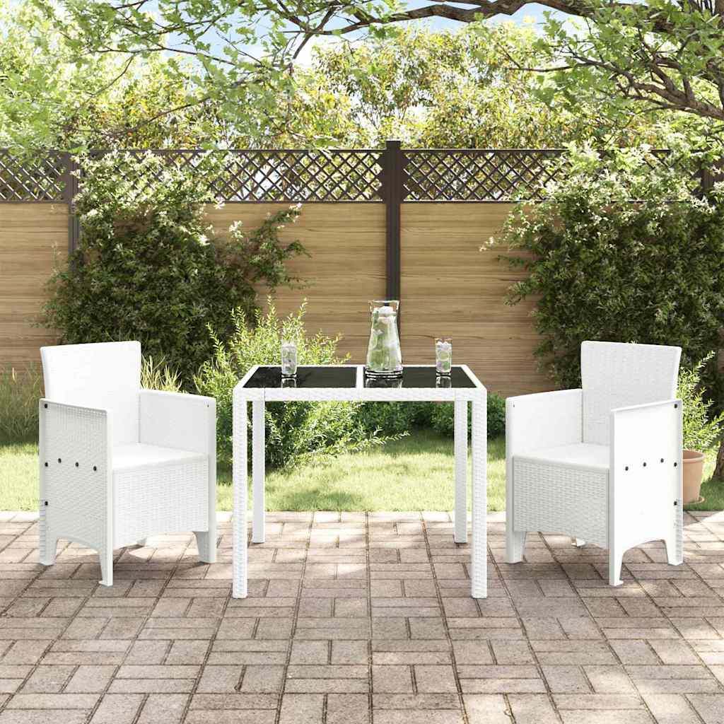 vidaXL vidaXL Garden Chair 2 pcs White 53 x 49 x 85 cm Polypropylene - Garden Chairs