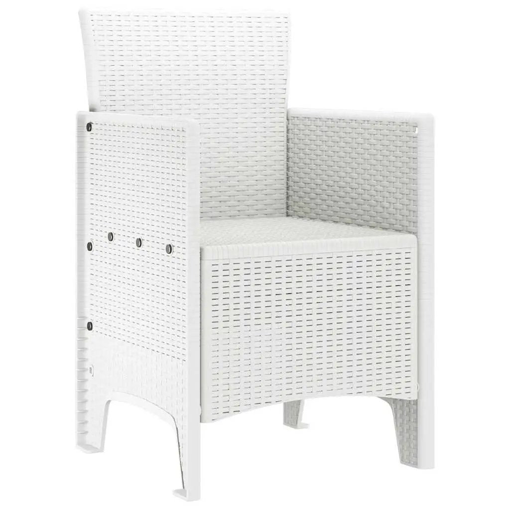 vidaXL vidaXL Garden Chair 2 pcs White 53 x 49 x 85 cm Polypropylene - Garden Chairs