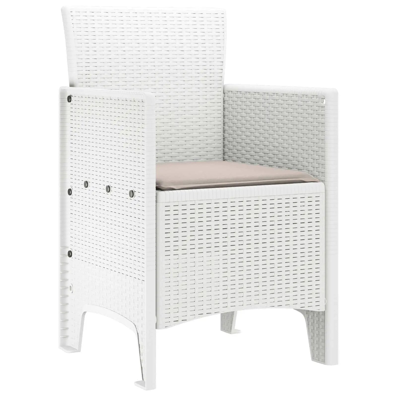 vidaXL vidaXL Garden Chair 2 pcs White 53 x 49 x 85 cm Polypropylene - Garden Chairs