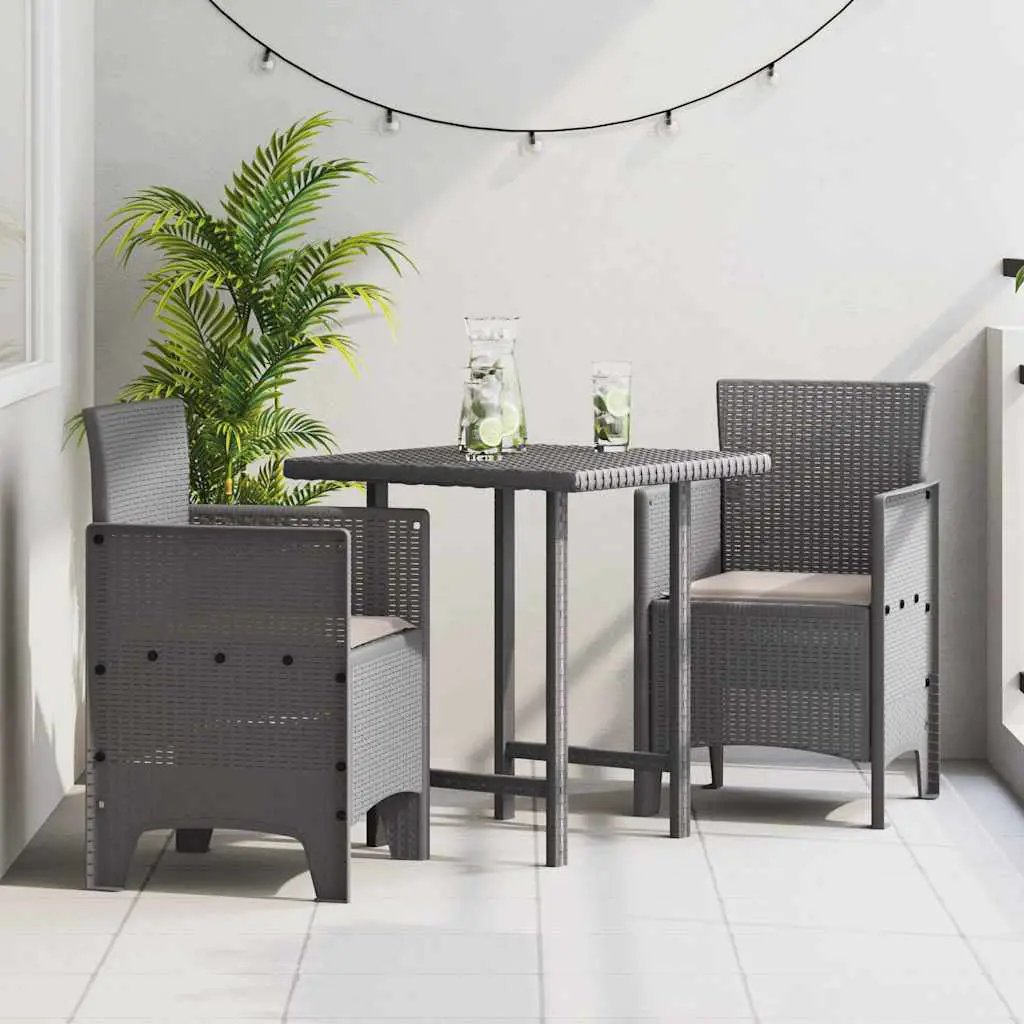 vidaXL vidaXL Garden Chair 2 pcs Light Grey 53 x 49 x 85 cm Polypropylene -