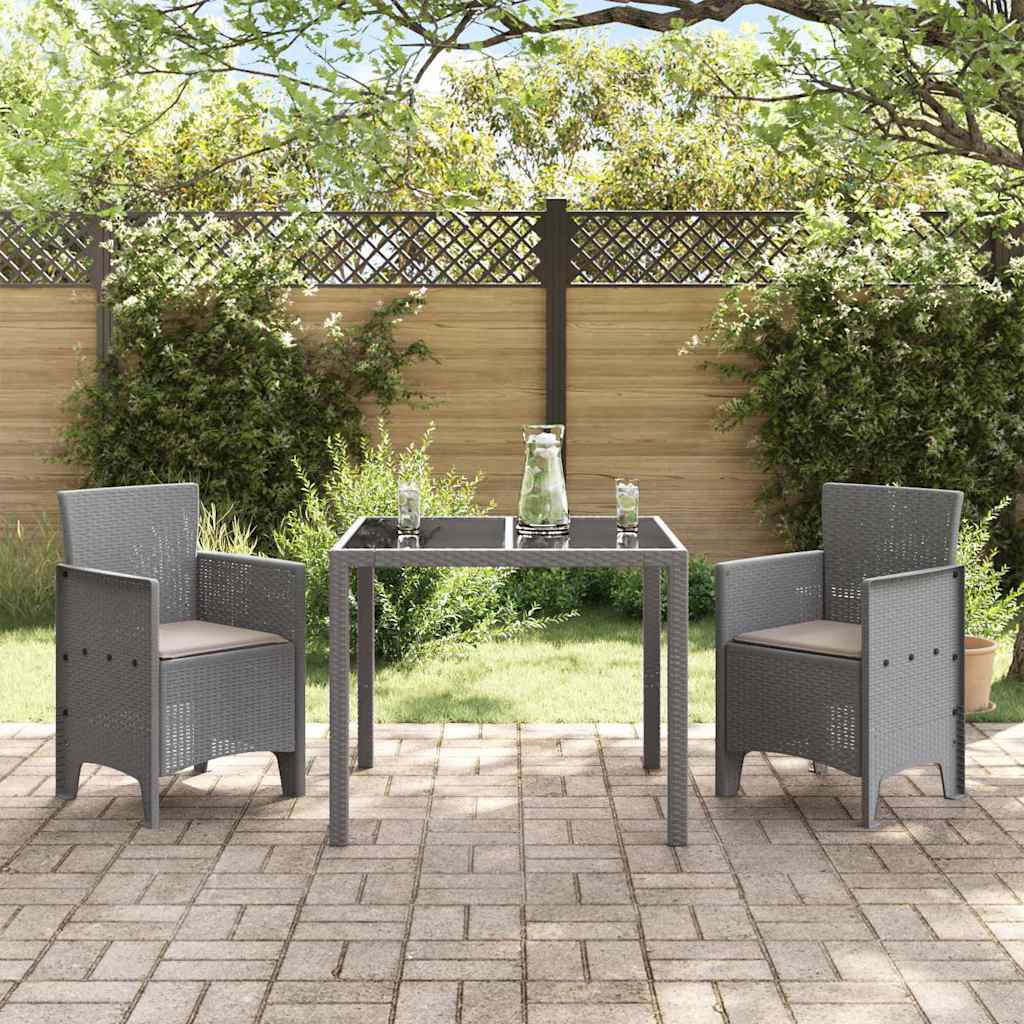 vidaXL vidaXL Garden Chair 2 pcs Light Grey 53 x 49 x 85 cm Polypropylene -