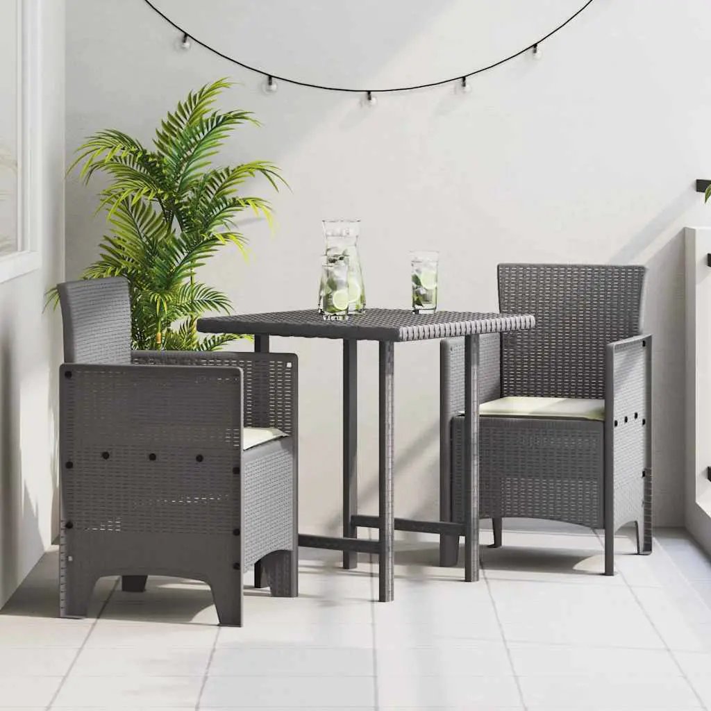 vidaXL vidaXL Garden Chair 2 pcs Light Grey 53 x 49 x 85 cm Polypropylene -