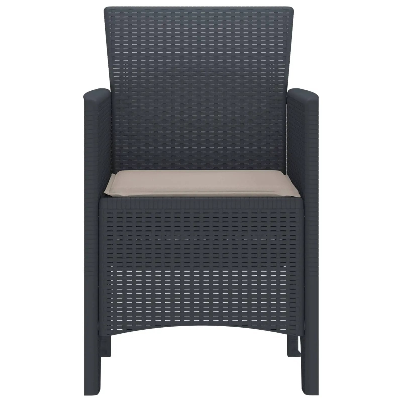 vidaXL vidaXL Garden Chair 4 pcs Anthracite 53 x 49 x 85 cm Polypropylene - Garden Chairs