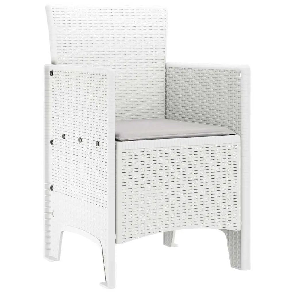vidaXL vidaXL Garden Chair 4 pcs White 53 x 49 x 85 cm Polypropylene - Garden Chairs