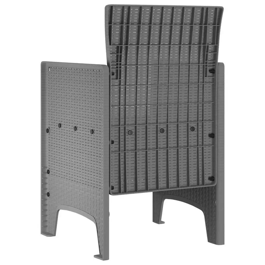 vidaXL vidaXL Garden Chair 4 pcs Light Grey 53 x 49 x 85 cm Polypropylene -