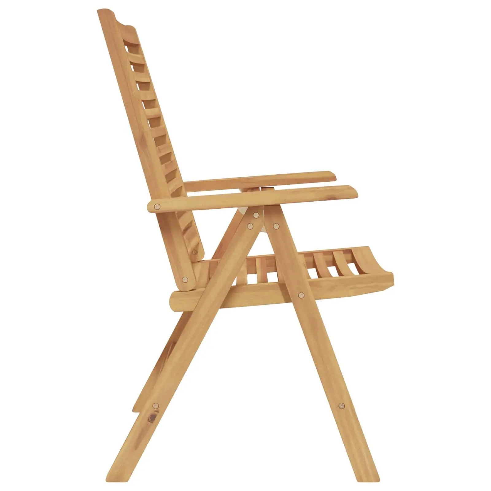 vidaXL vidaXL Chair Folding 6 pcs Brown 64.5 x 52 x 108 cm Solid Teak Wood -