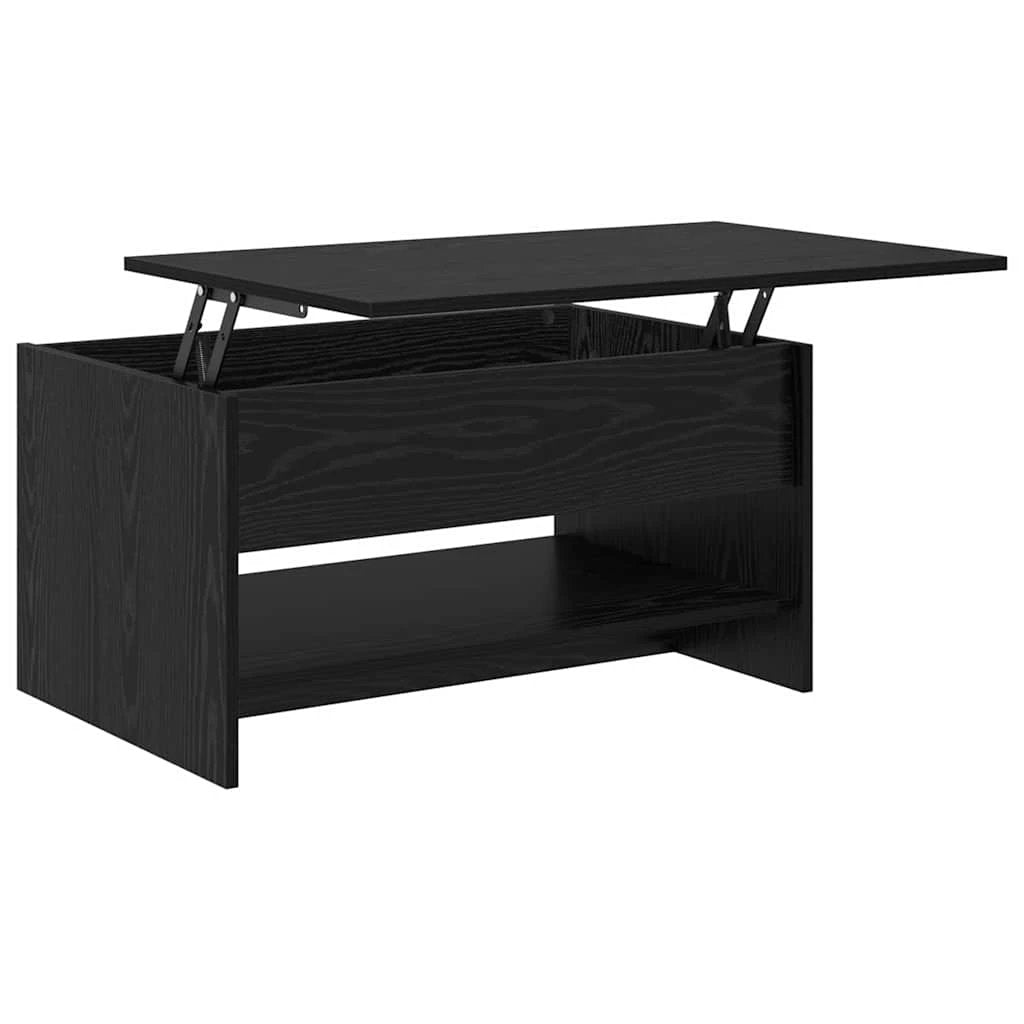 vidaXL VidaXL Coffee Table 80 x 50.5 x 41.5 Cm Black Oak Finish Engineered Wood For Modern Living Room - Coffee Table